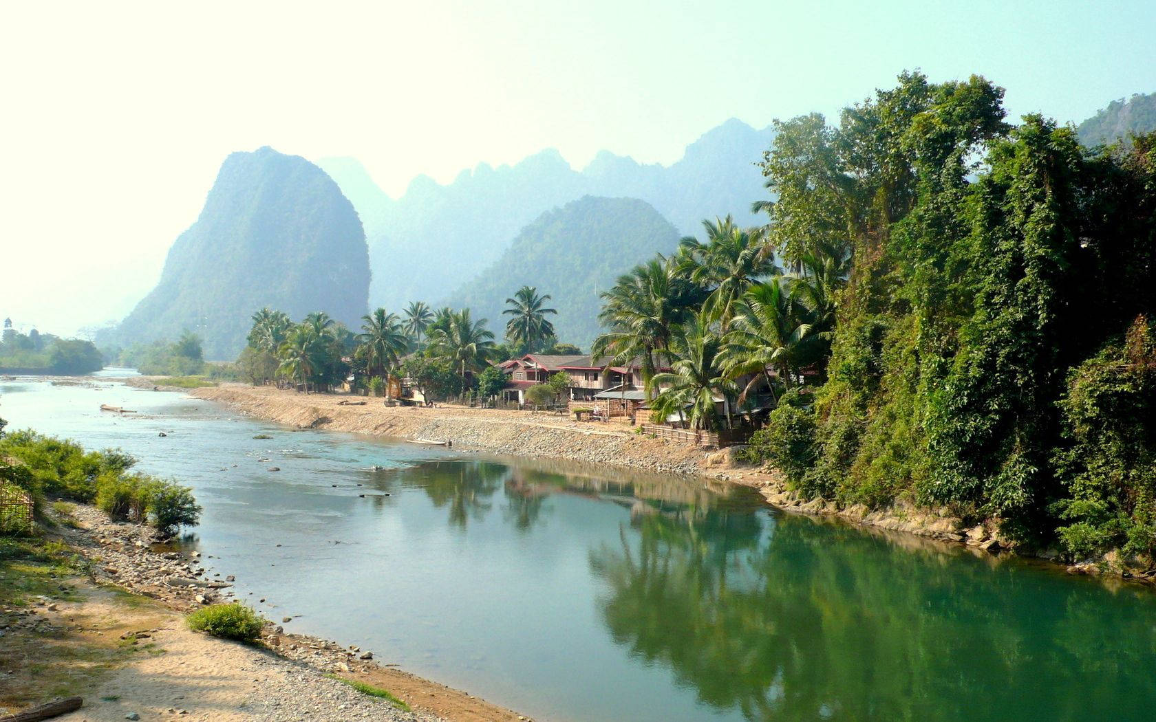 Download Laos Mekong River Wallpaper