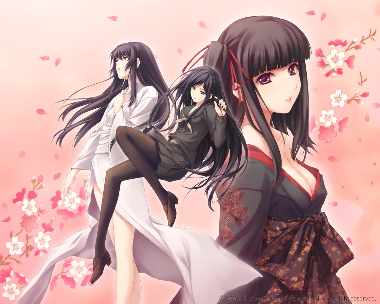 Wallpaper, illustration, anime, black