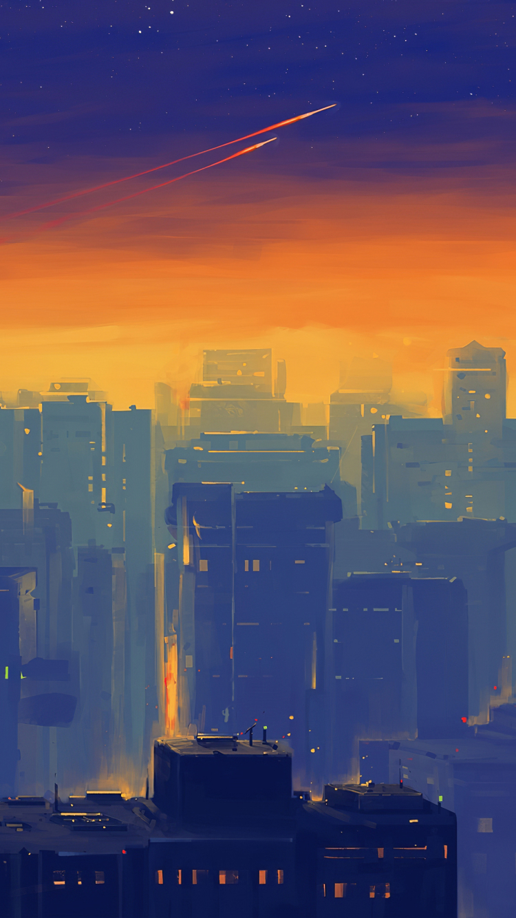 Sci Fi City Phone Wallpaper