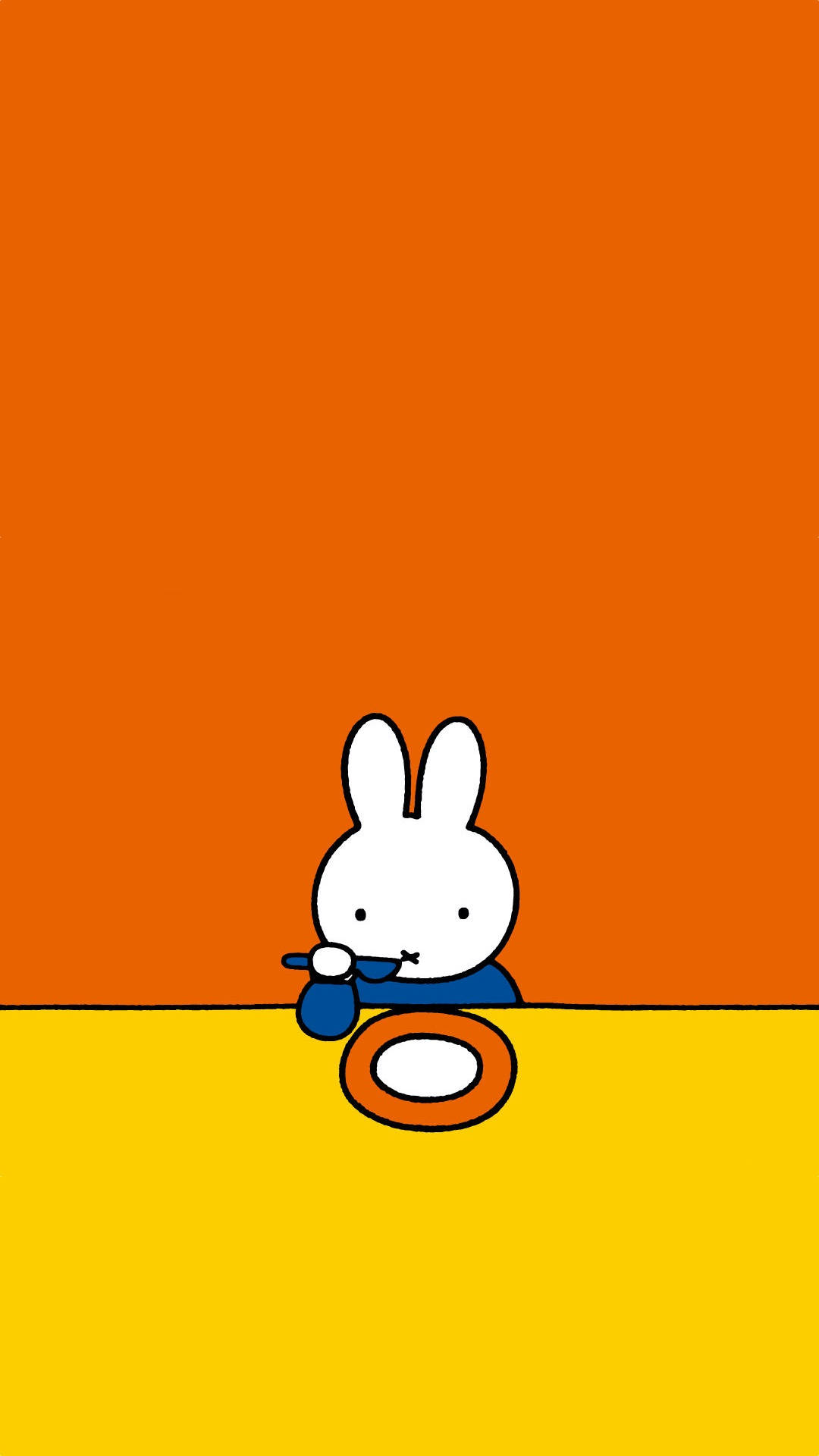 Download Miffy The Rabbit Eating Wallpaper