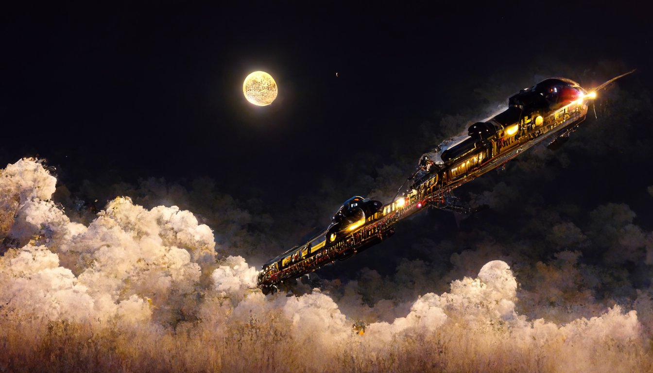 prompthunt: Galaxy Express 999 inspired