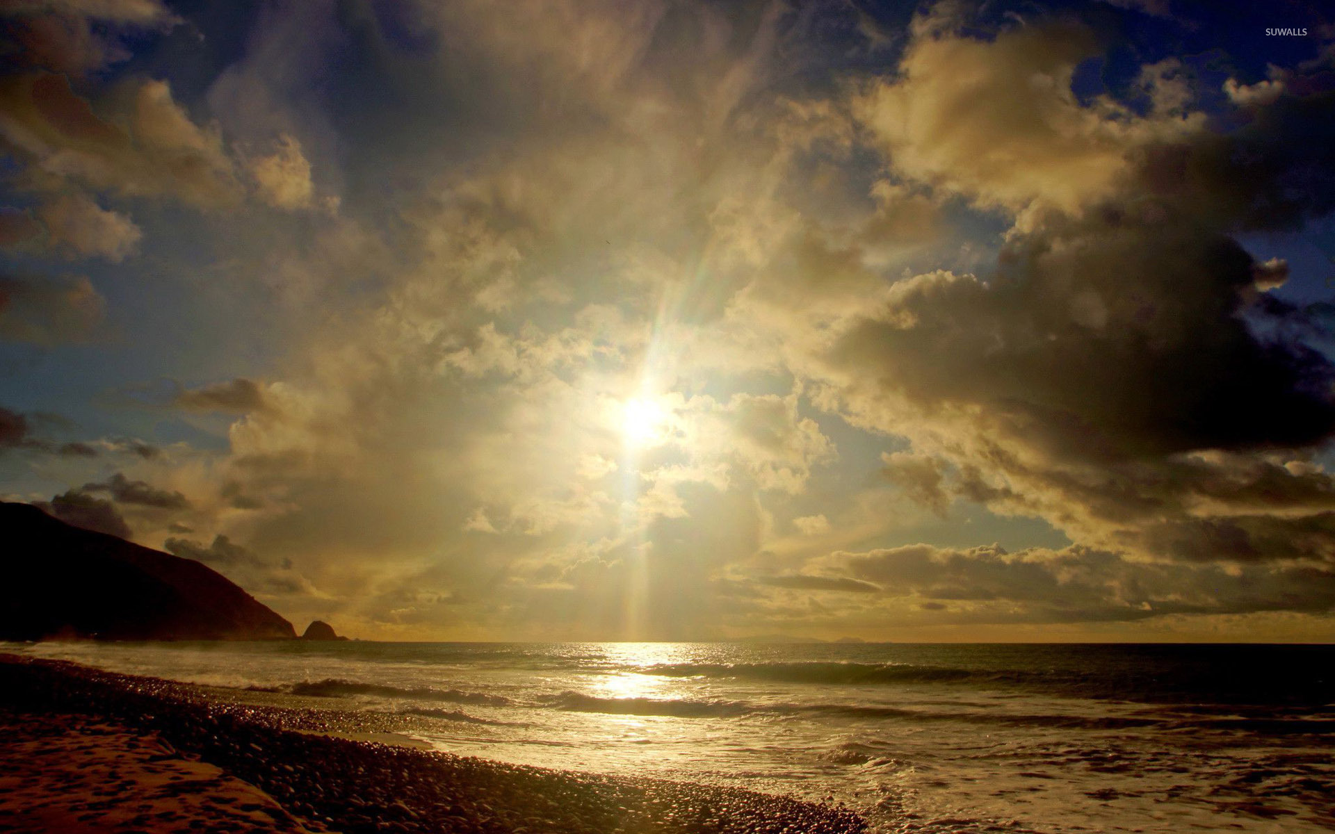 Cloudy sunrise wallpaper