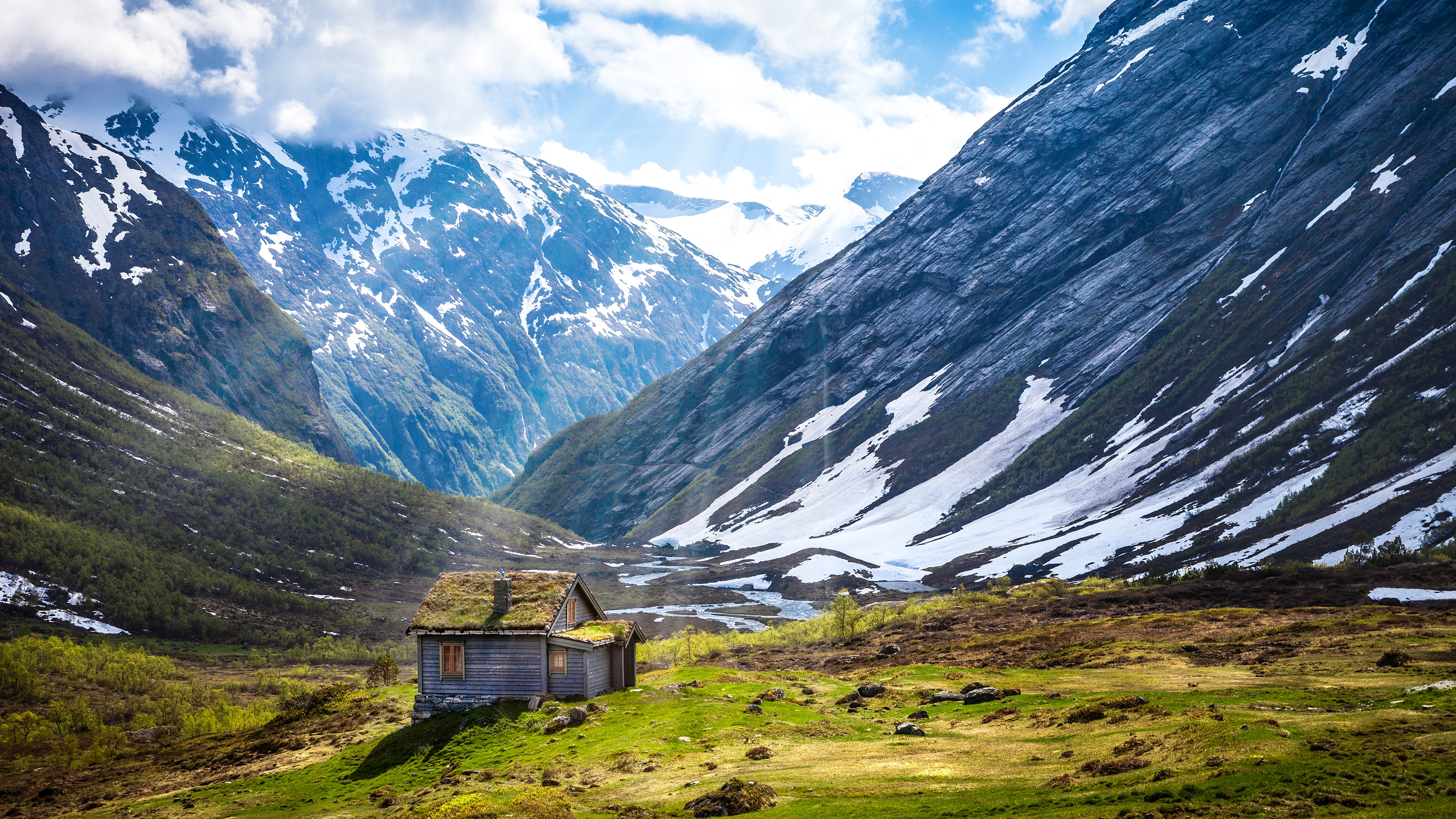 Glacier mountains Wallpaper 4K, Norway