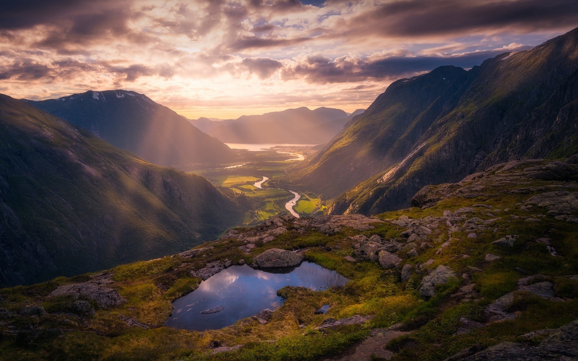 landscape, nature, mountains, Norway