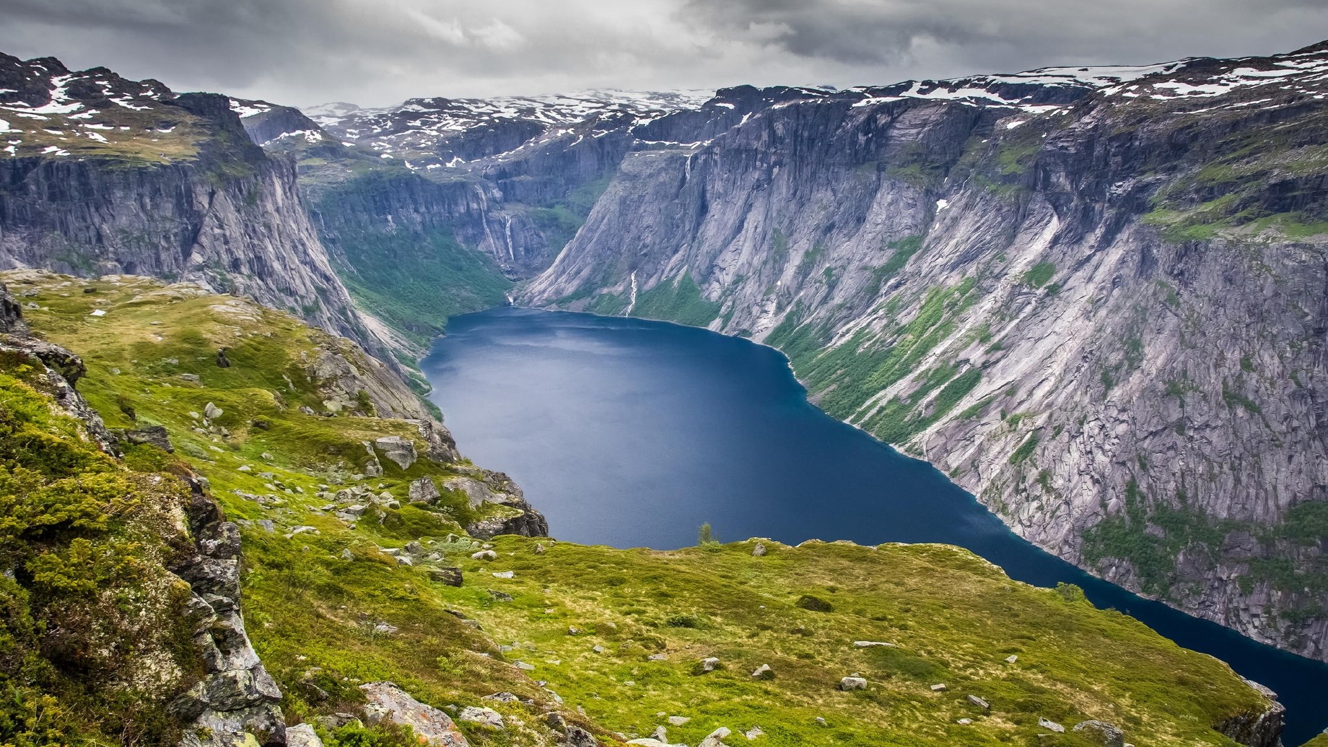 Mountains, Forest, Lake Landscape