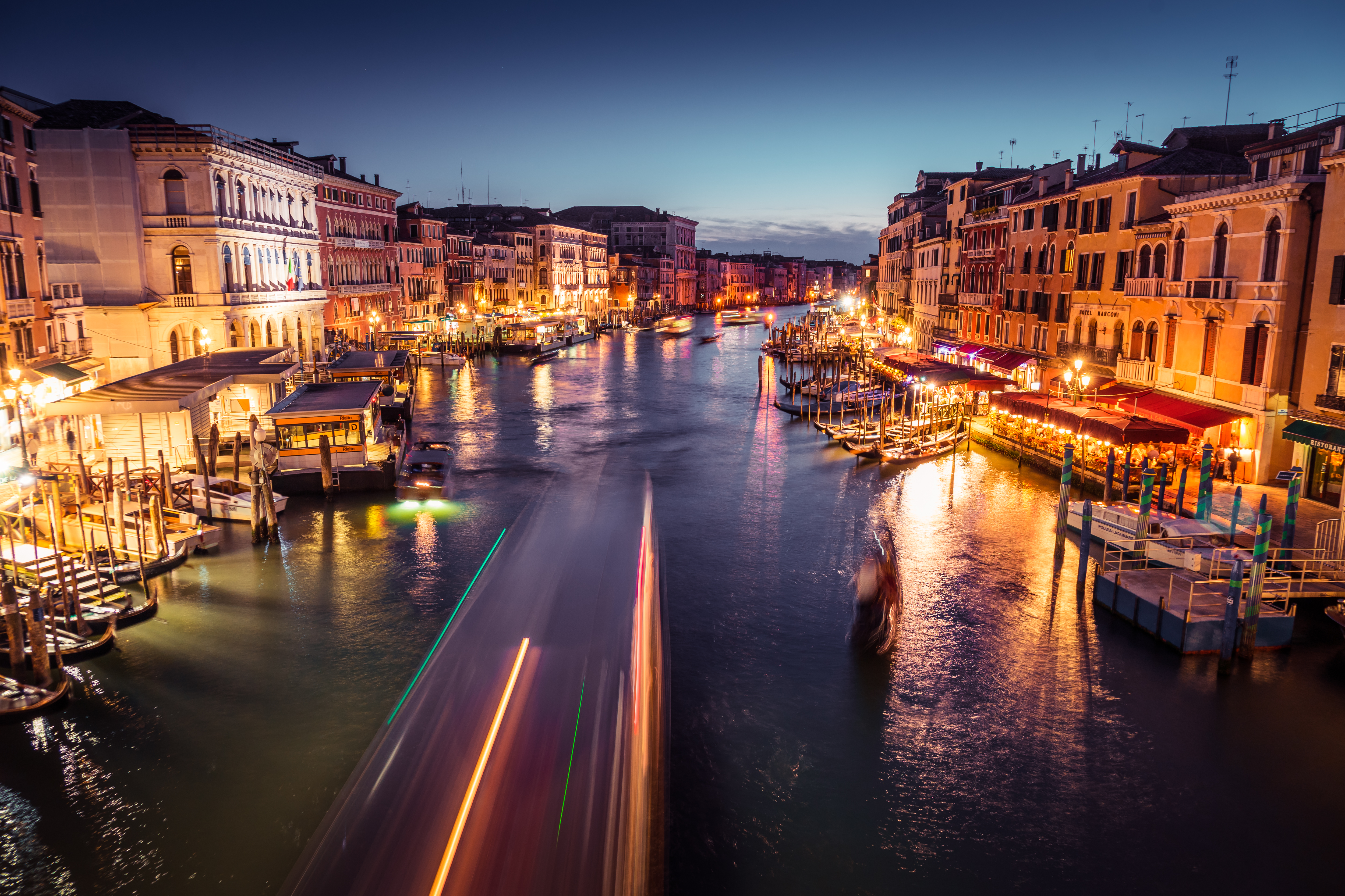 Venice Canal Grande at Night Free