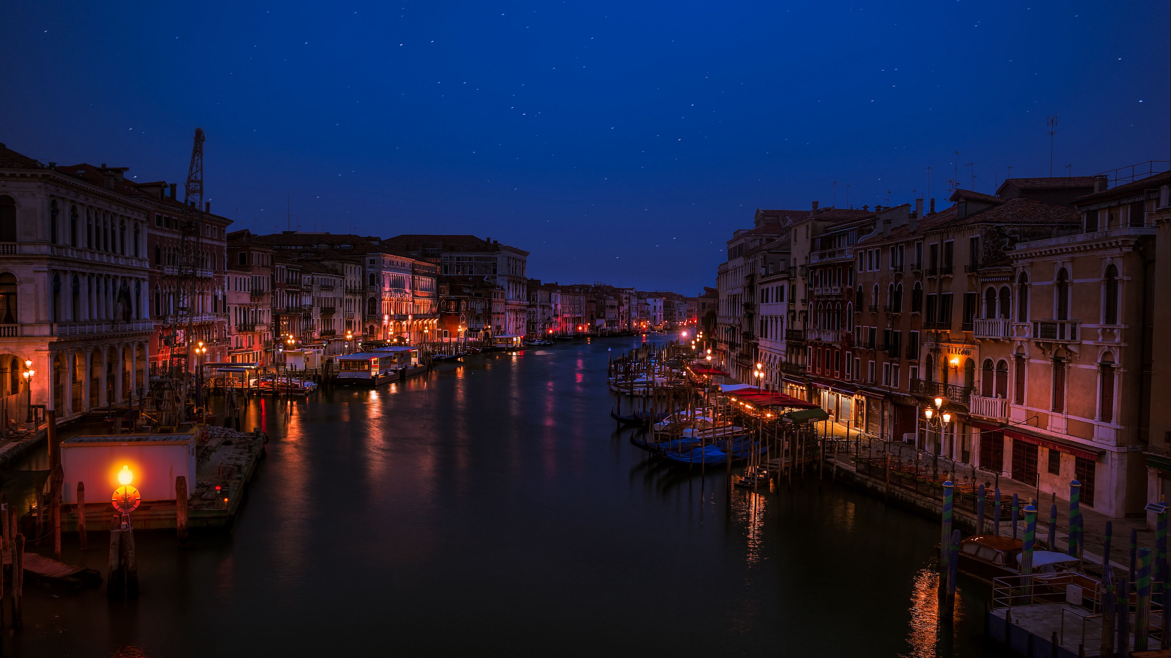 Wallpaper Venice Italy Canal Evening Cities 5079x2712