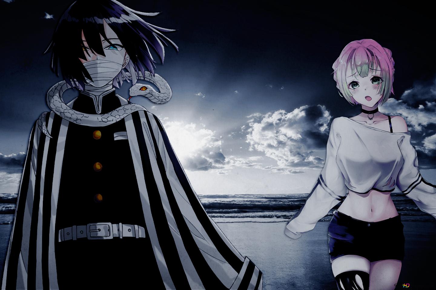 Iguro Obanai and Kanroji Mitsuri