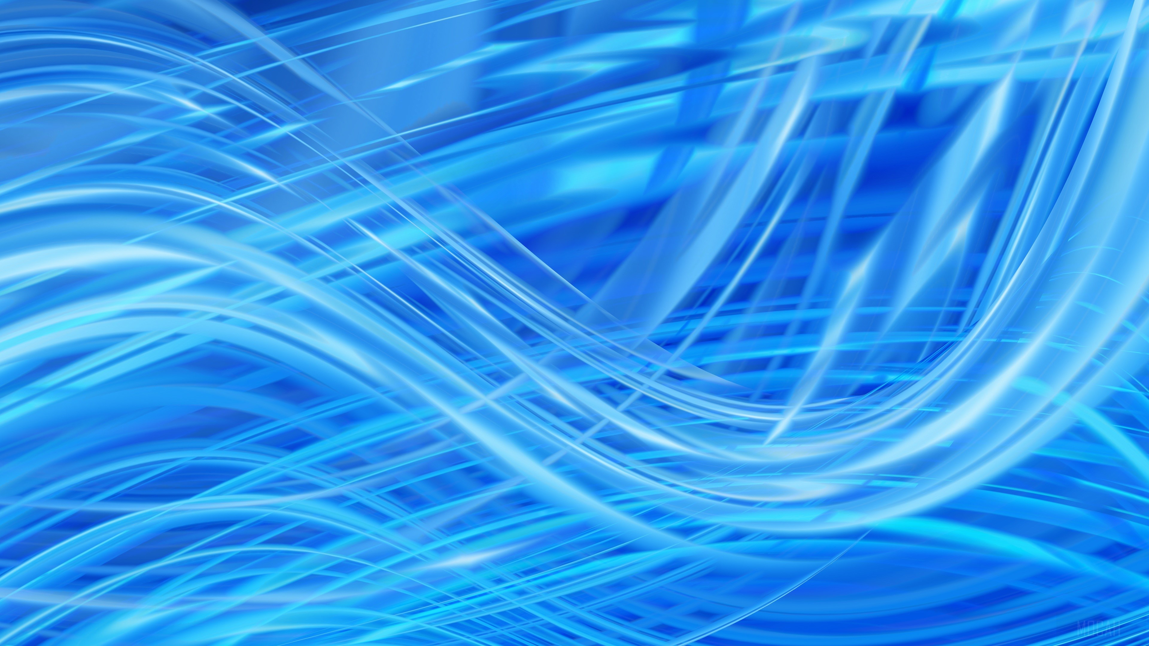 Blue Waves Of Abstract 4k
