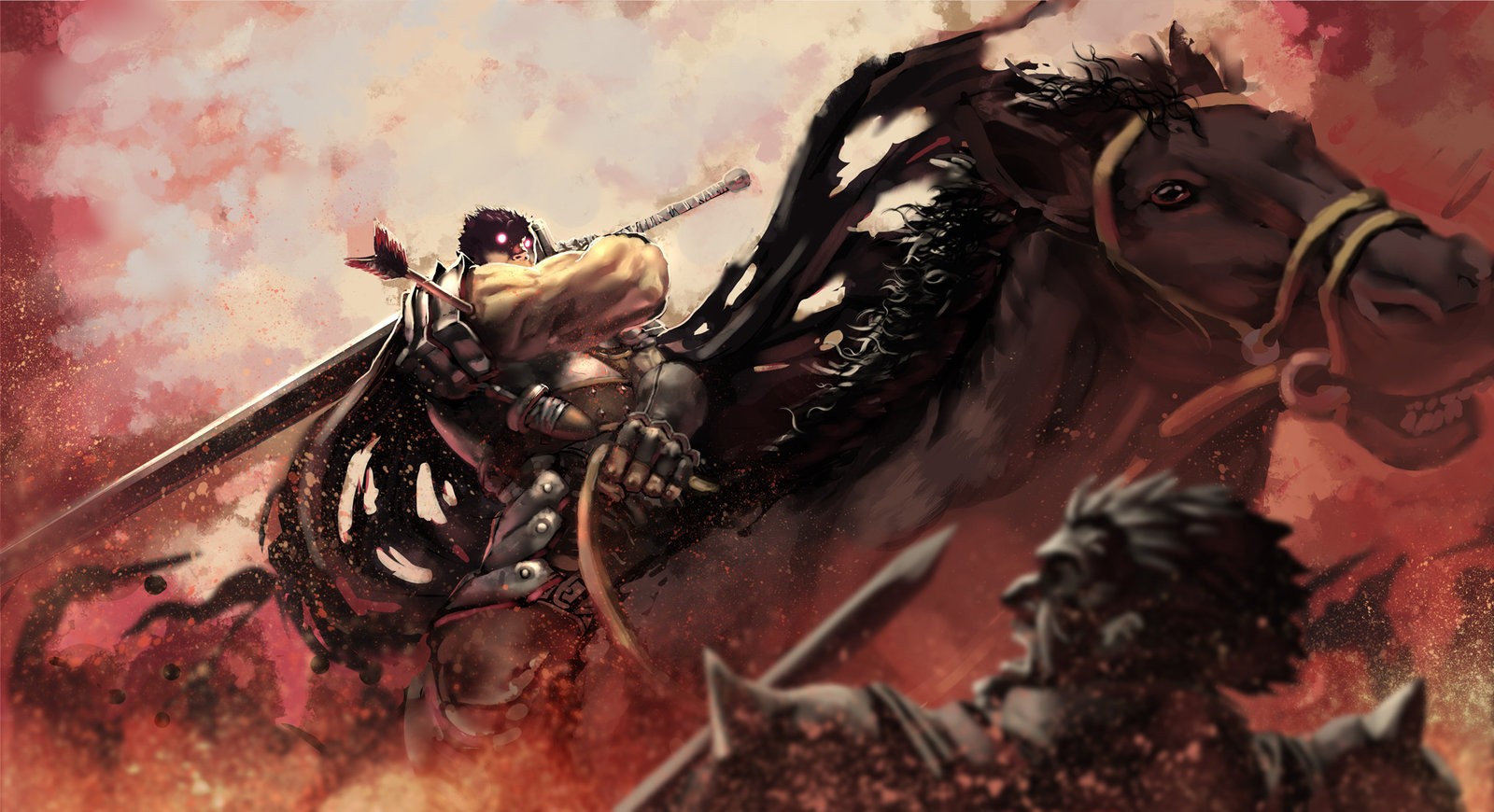 Guts, Berserk, demon, mythology, Black