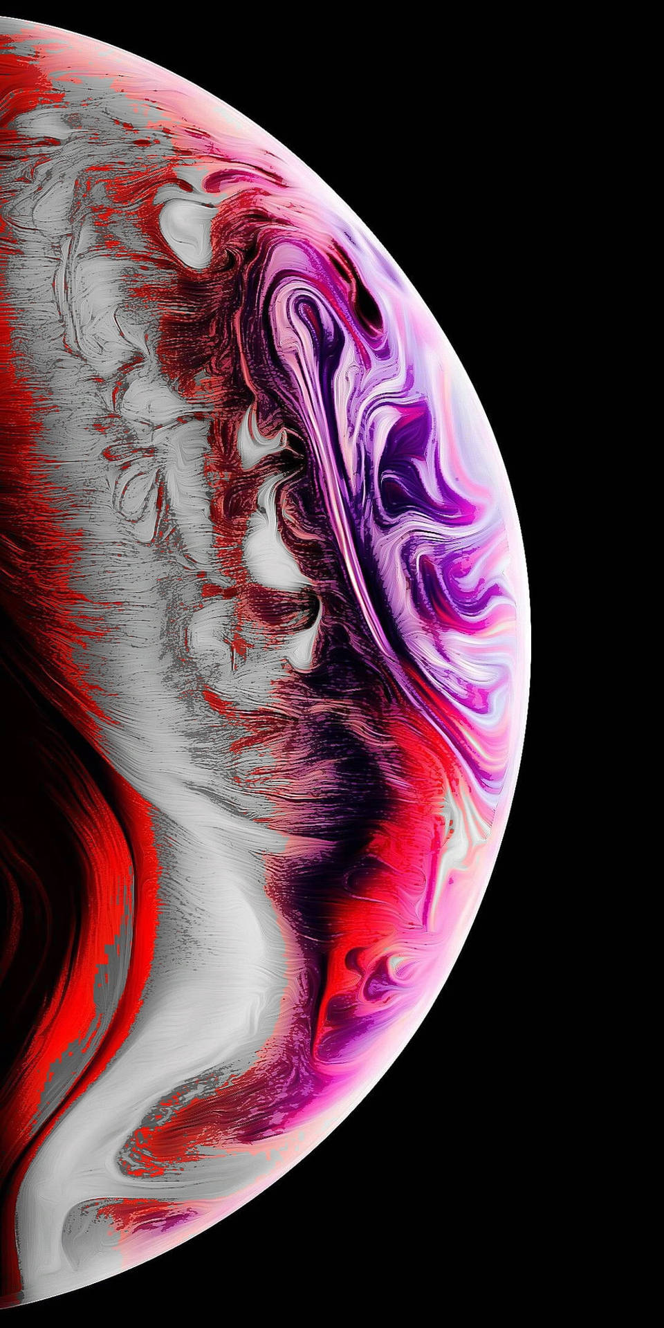 Download iPhone XR Red Galaxy Planet