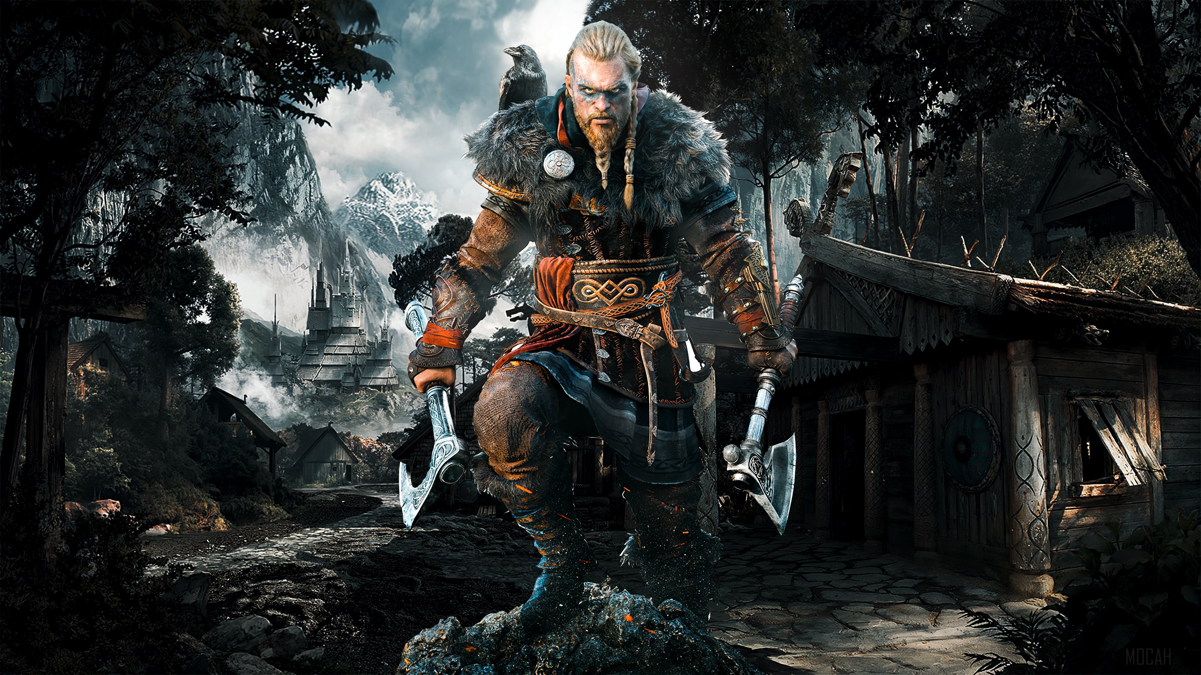 Game, Eivor, Viking, Warrior 4k