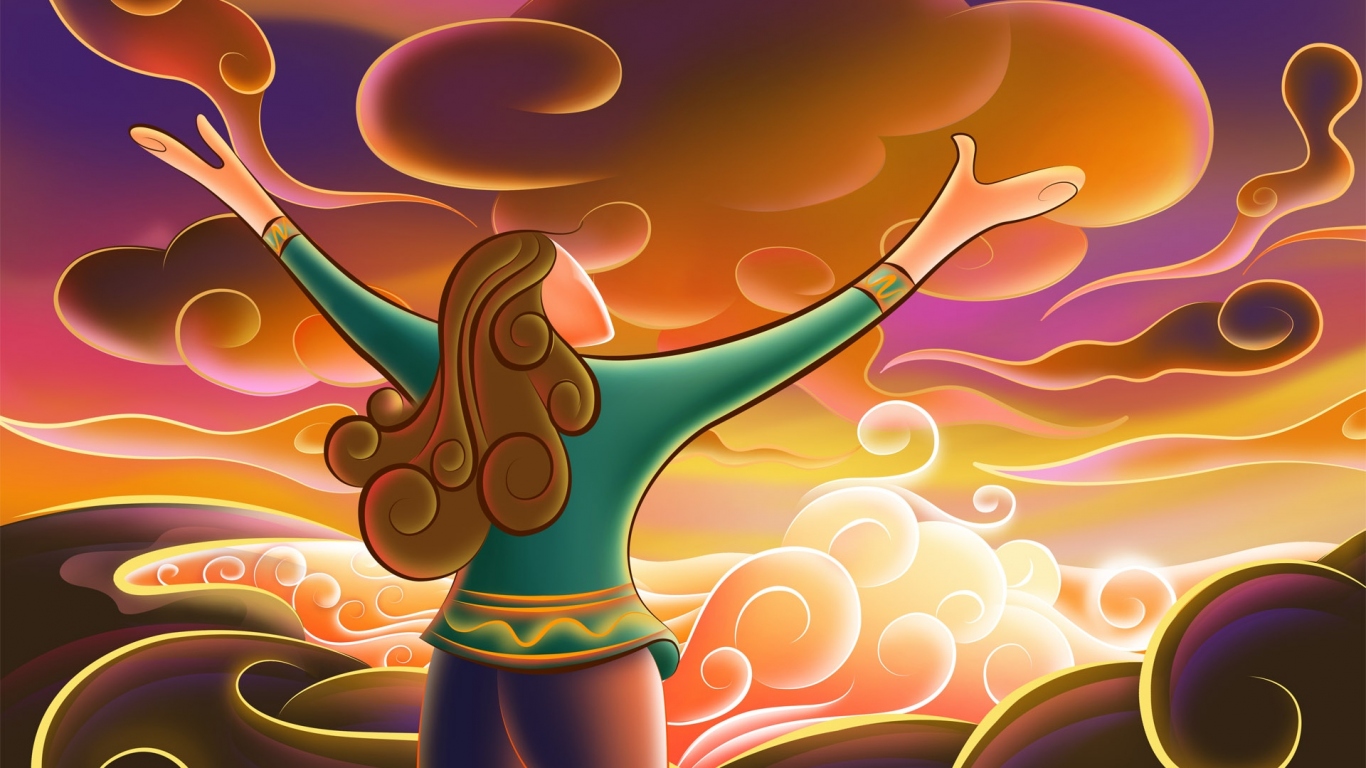 Thanks God Desktop wallpaper 1366x768