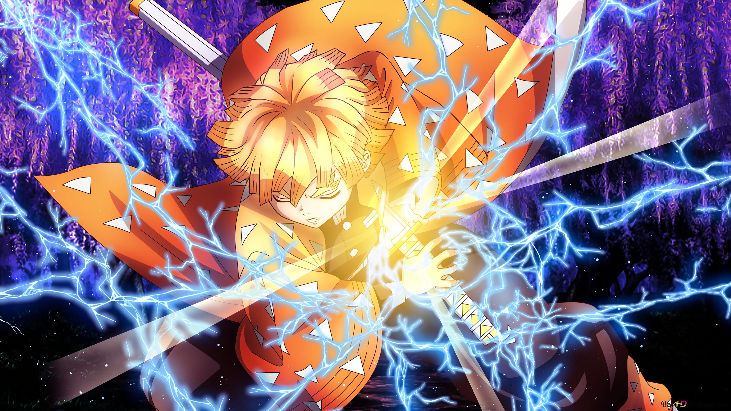 demon slayer zenitsu 7. form 4K