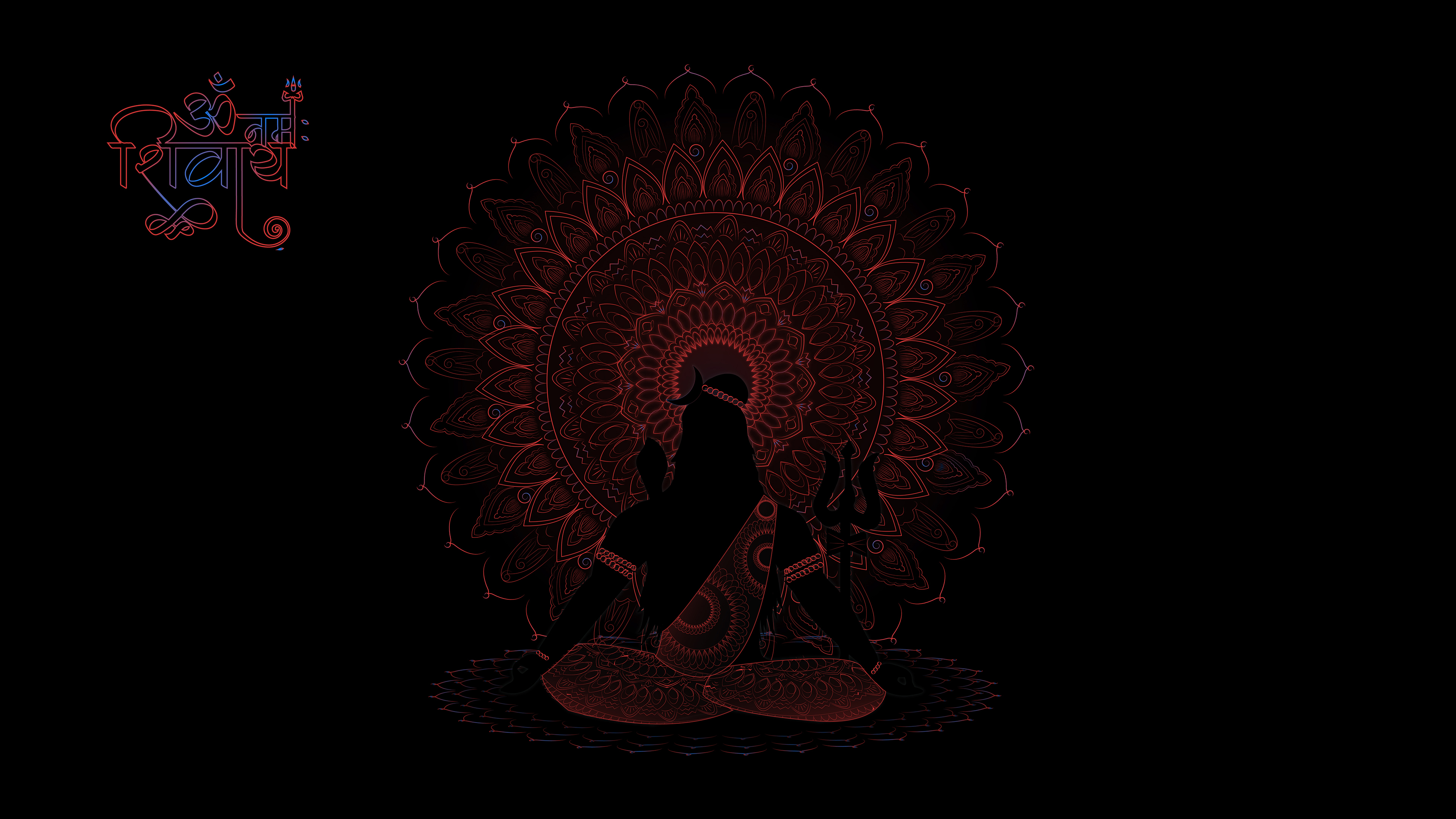 Lord Shiva Wallpaper 4K, AMOLED, Black