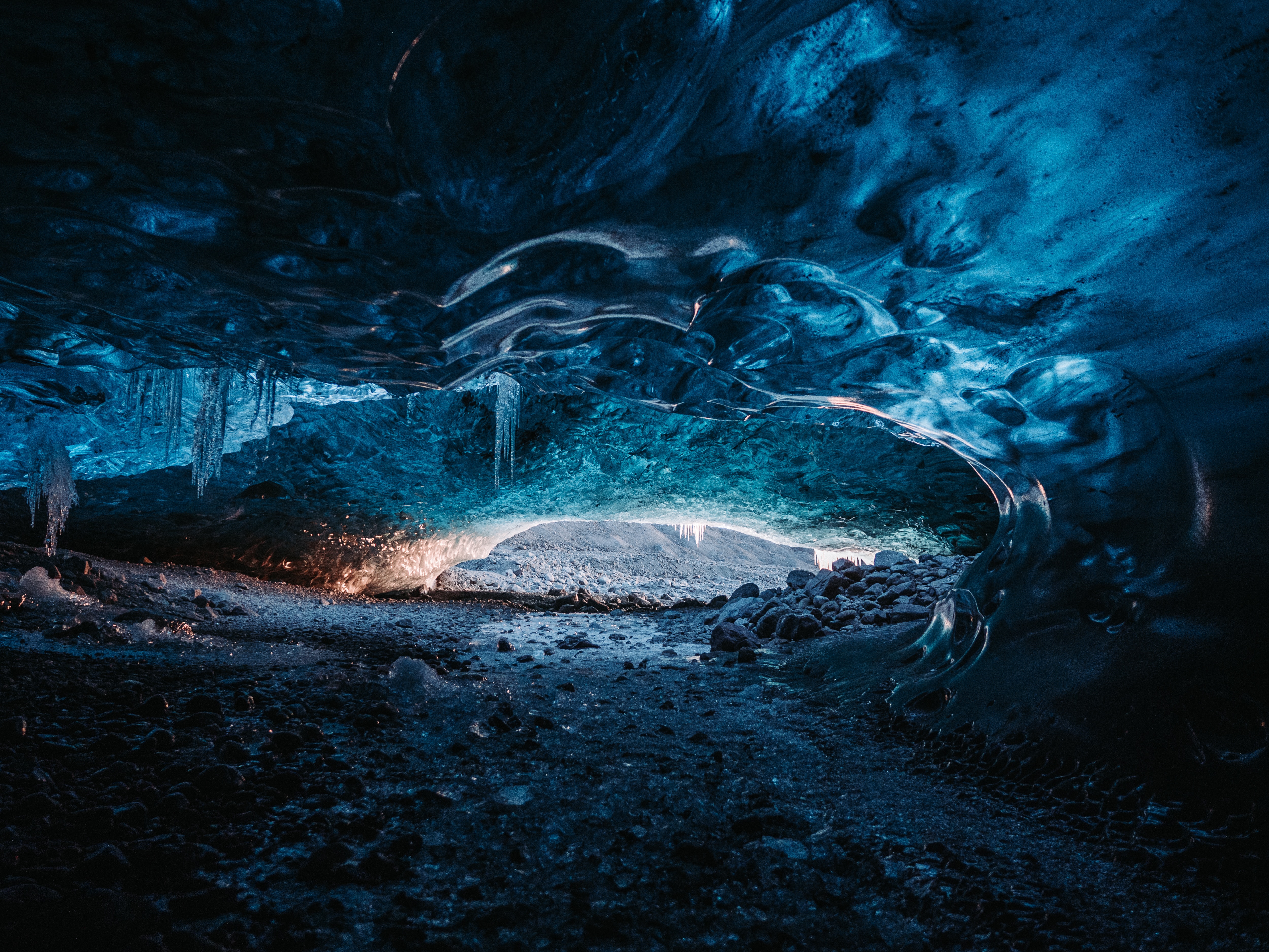 Wallpaper Ice Cave, Cave, Glacier