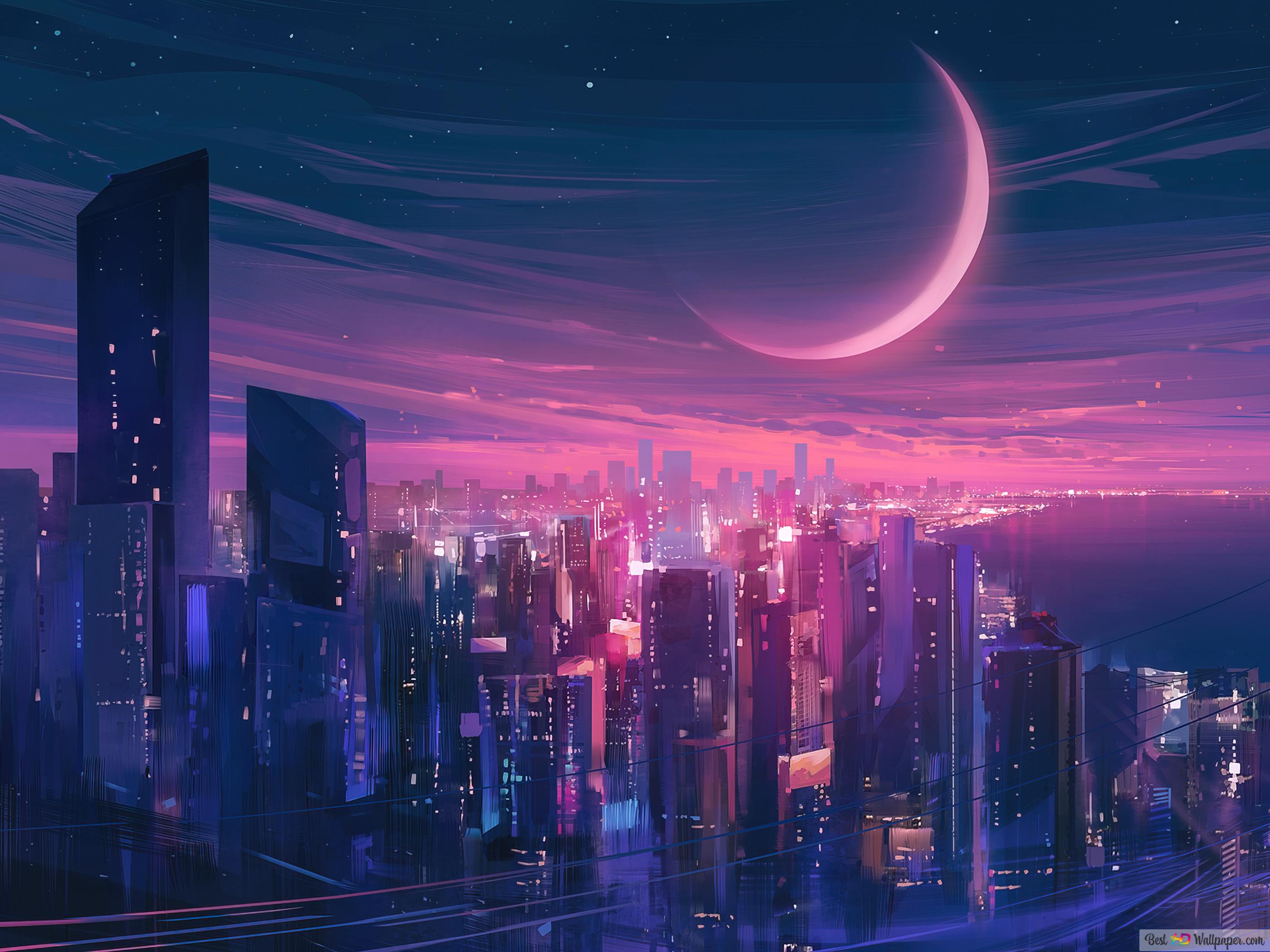 City Night Art 4K wallpaper download