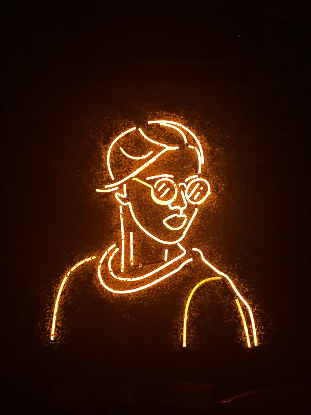 Neon Orange Aesthetic Wallpaper