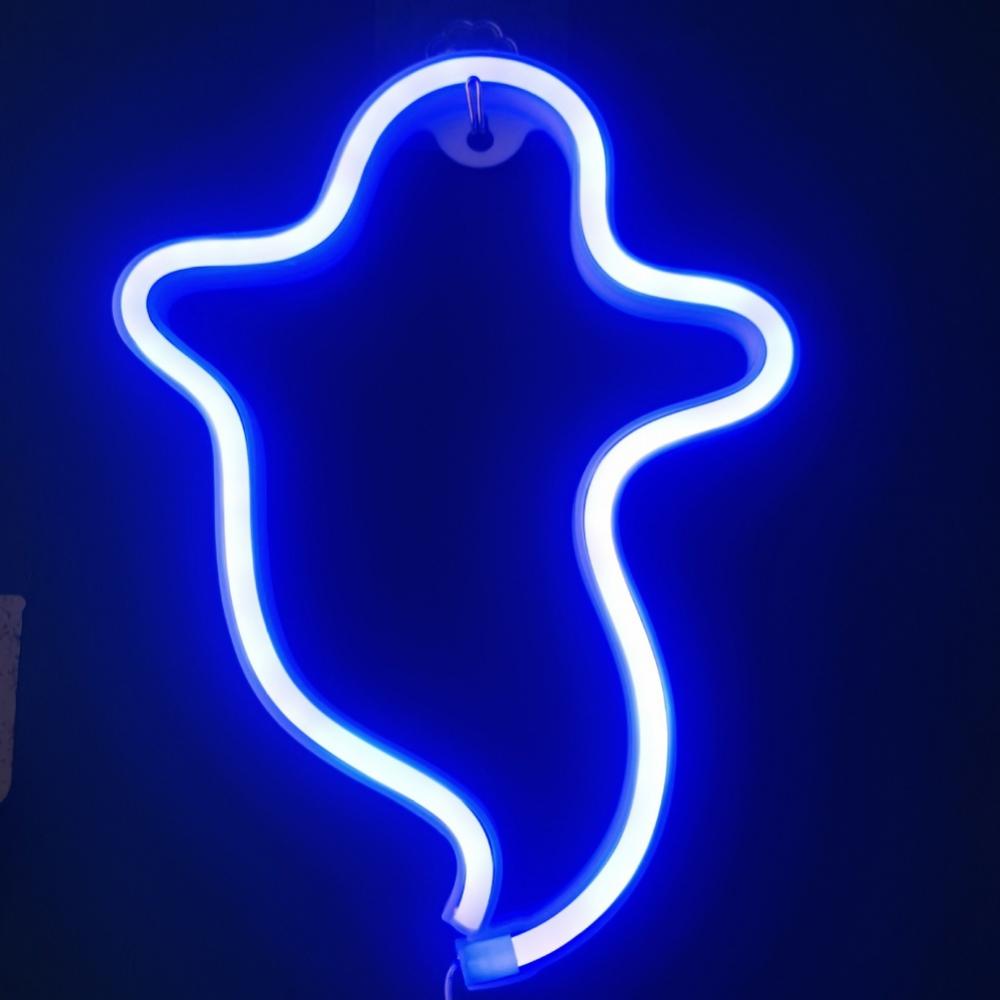 MarinaVida Neon Sign Ghost Lamp Battery