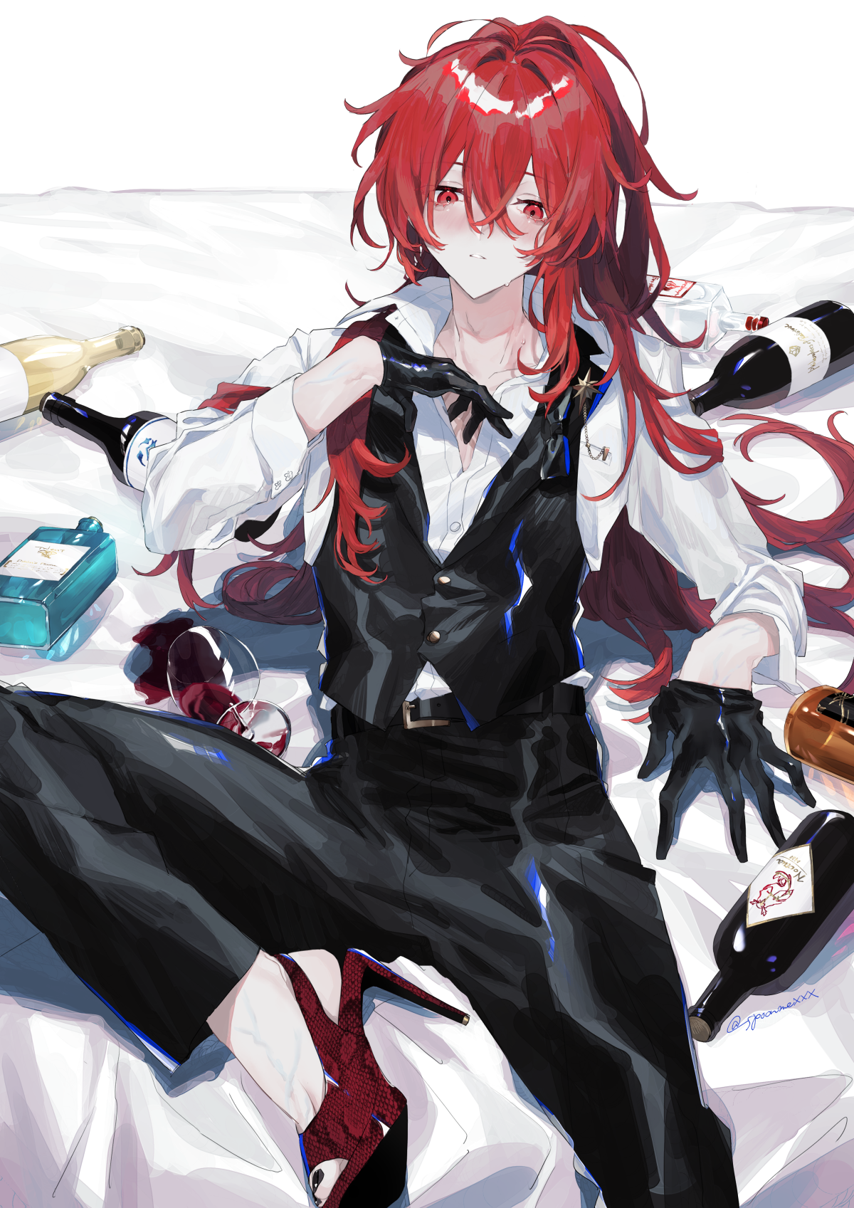 Anime Genshin Impact Diluc Genshin