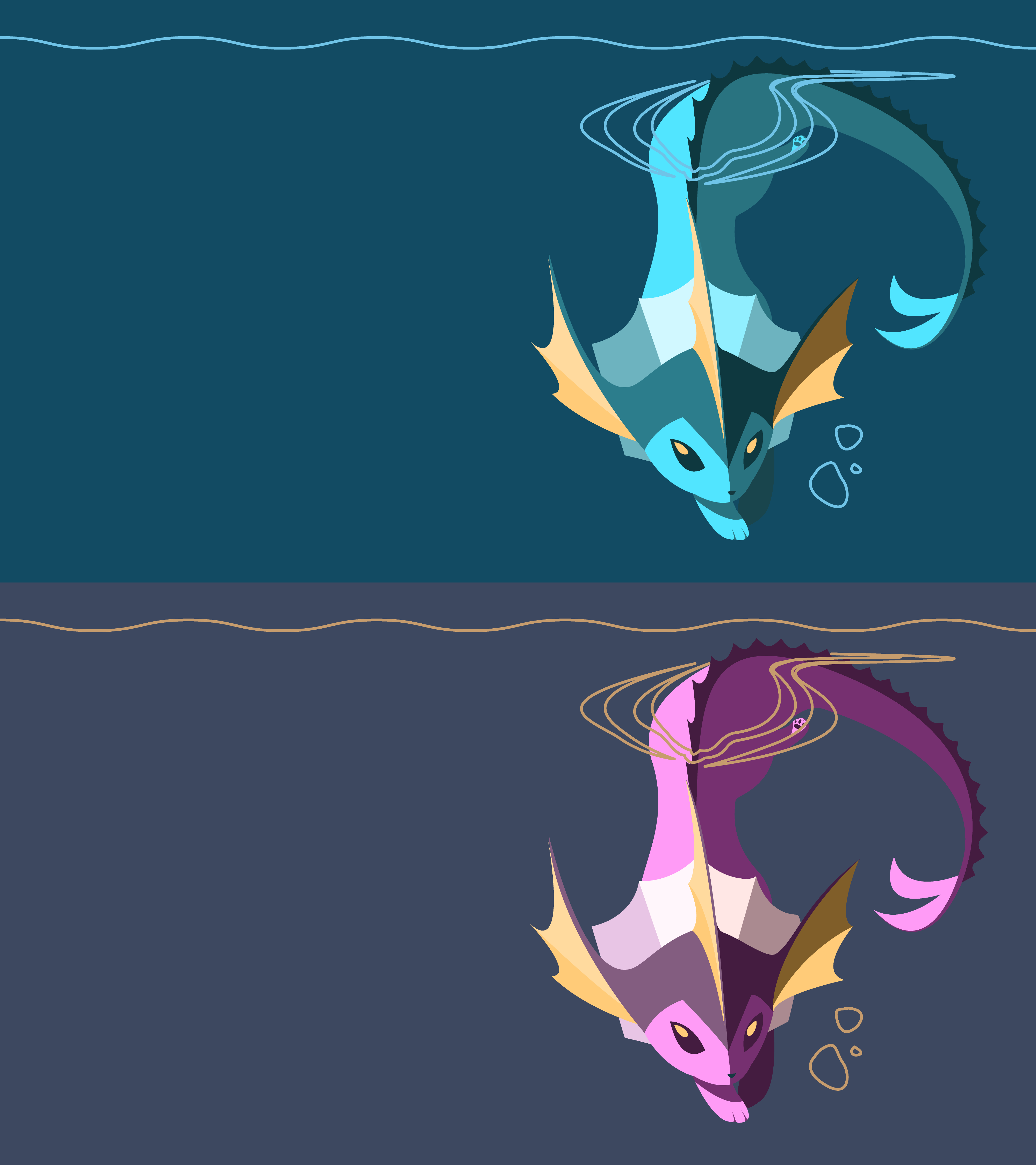 Vaporeon wallpaper + shiny version