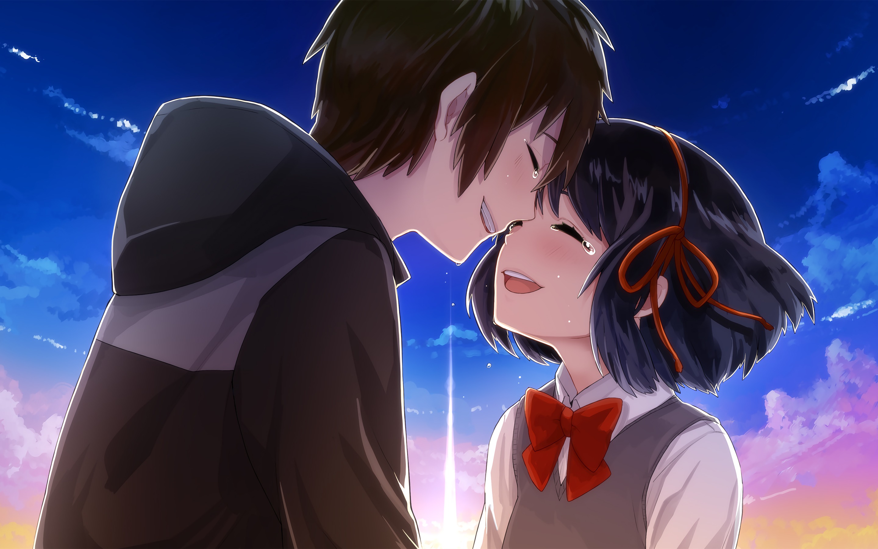 Romantic love couple tears 2017 Anime