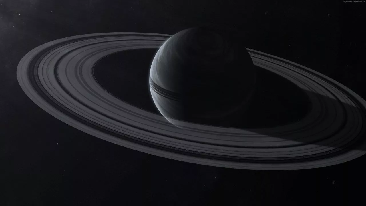 Saturn #Planet #Monochrome #Space