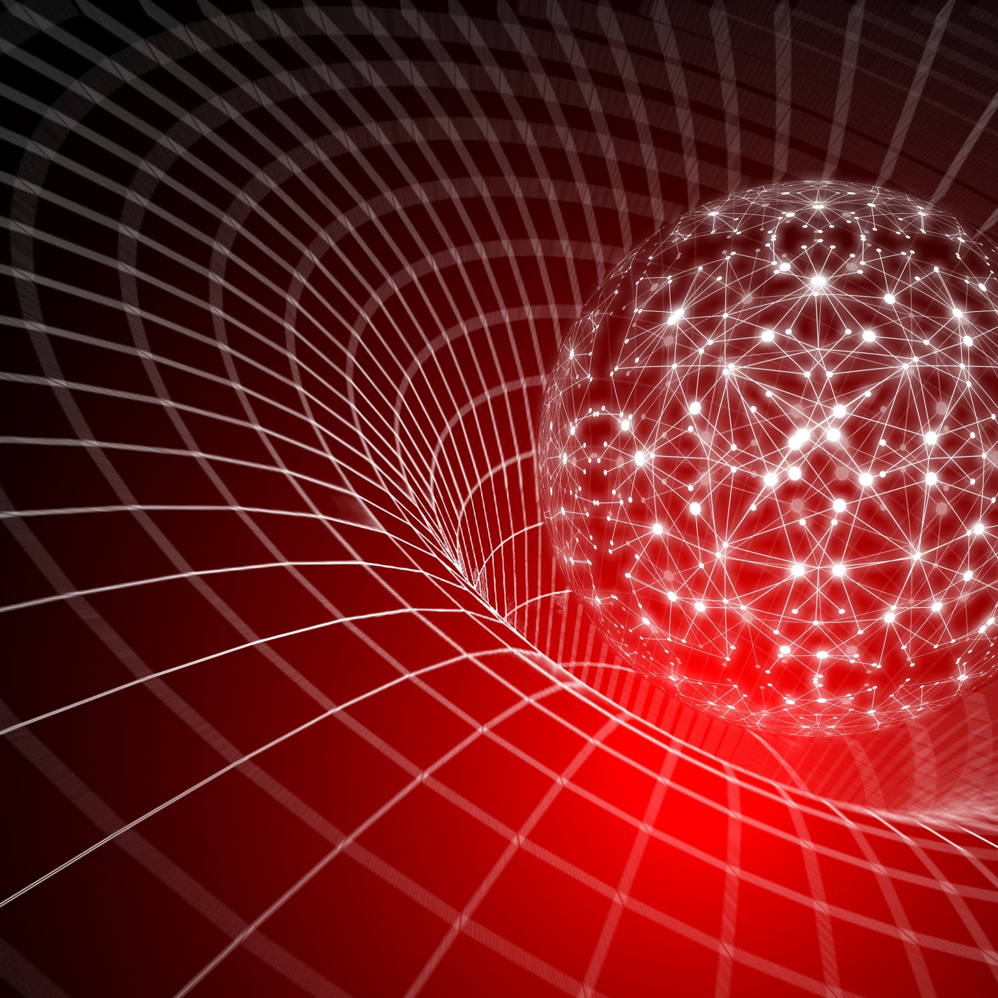 Wallpaper 4k ball, connection