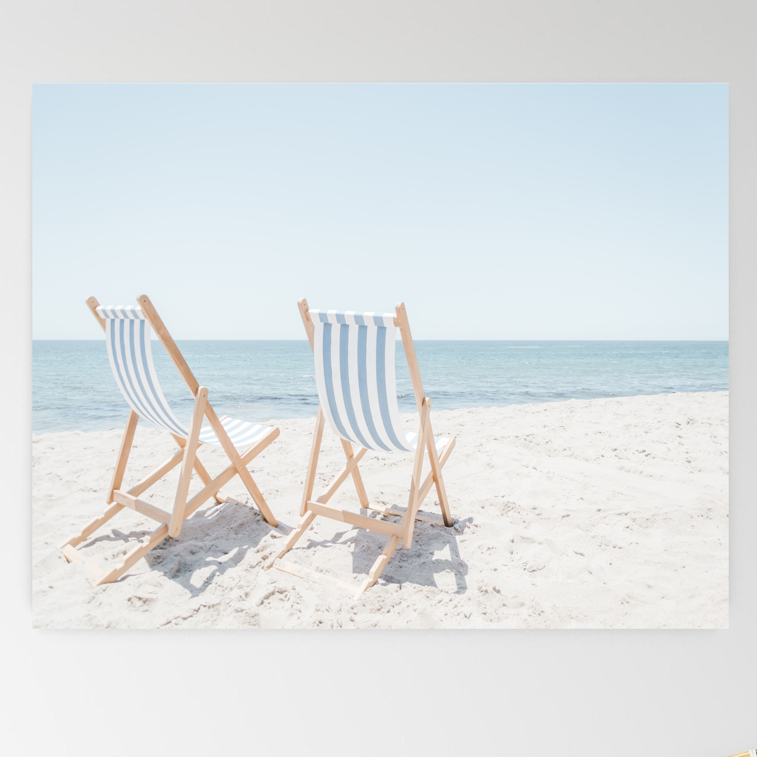 Beach chairs in Malibu art print