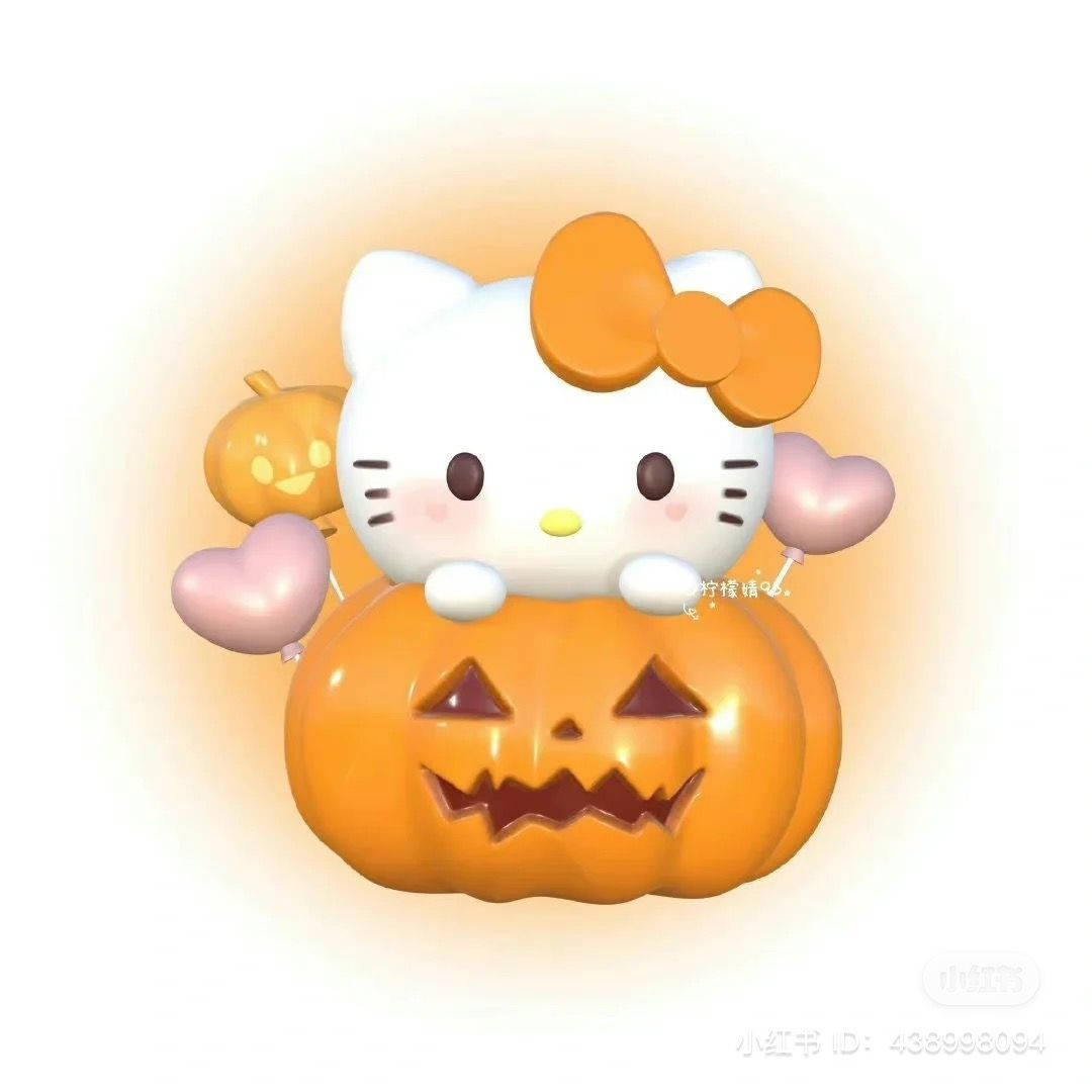 Download Halloween Pumpkin And Hello Kitty PFP Wallpaper
