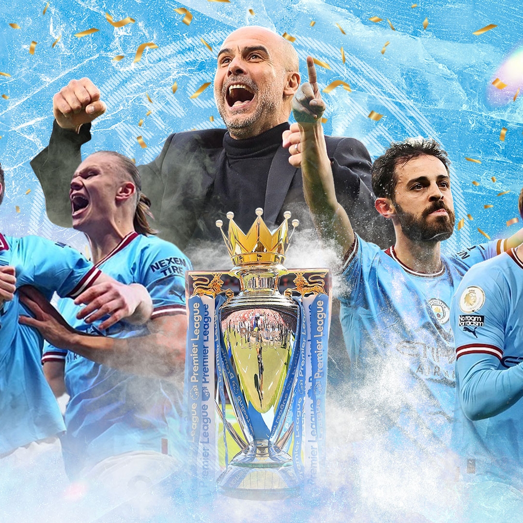 Man City crowned Premier League champions as Pep Guardiola's men take giant step closer to spectacular Treble. The US Sun