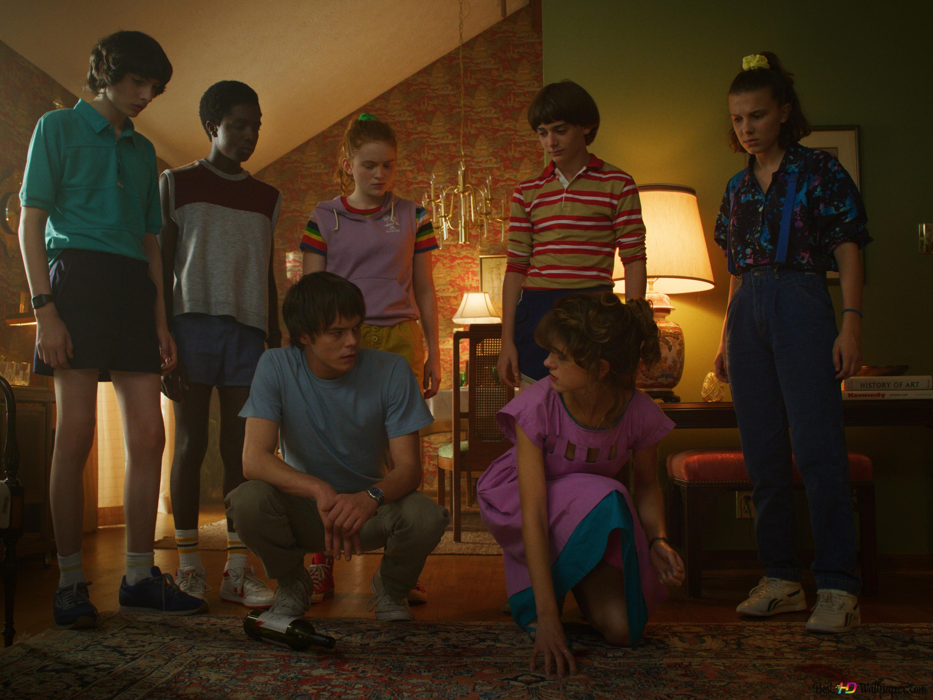 Stranger Things 3, Will, Max, Lucas, Mike, Nancy and Jonathan 6K wallpaper download