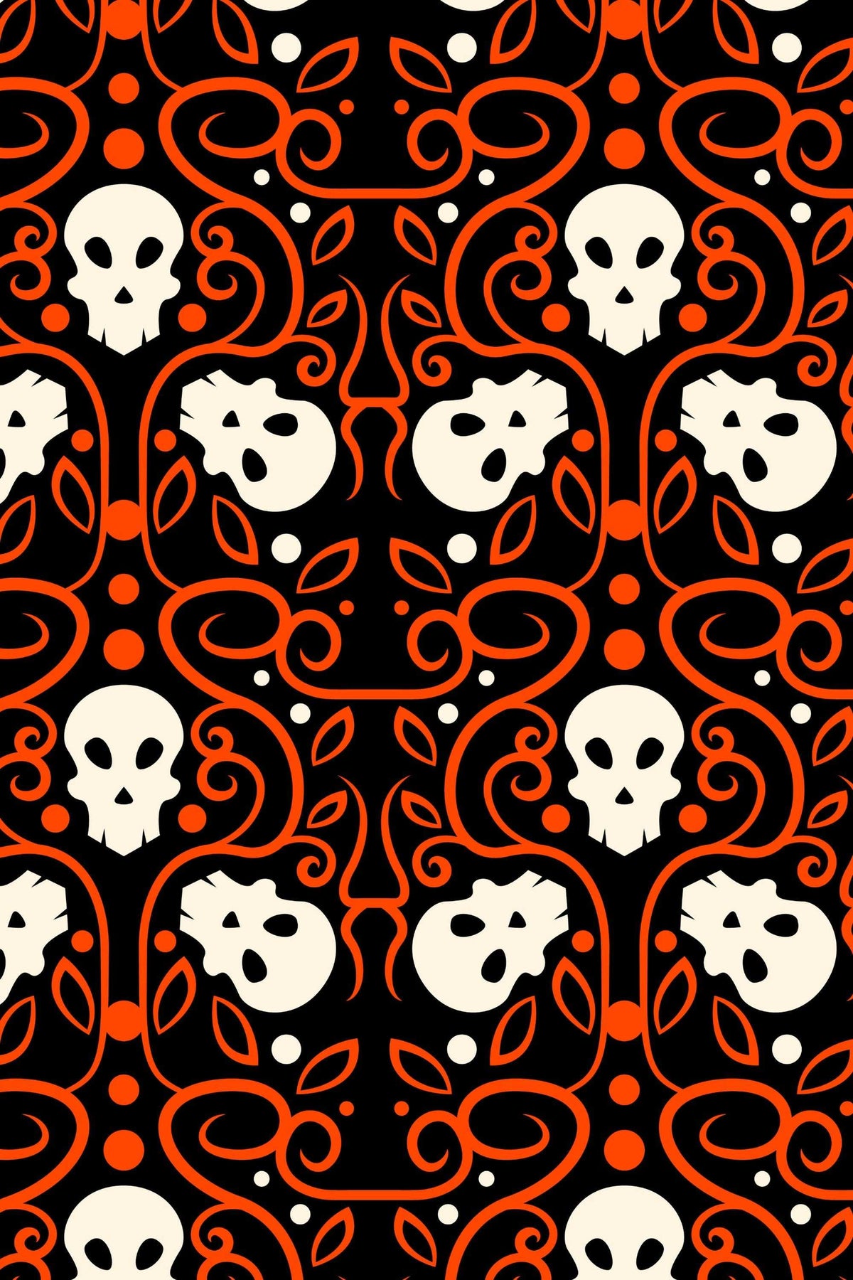 High quality abstract halloween wallpaper spooky skulls on red