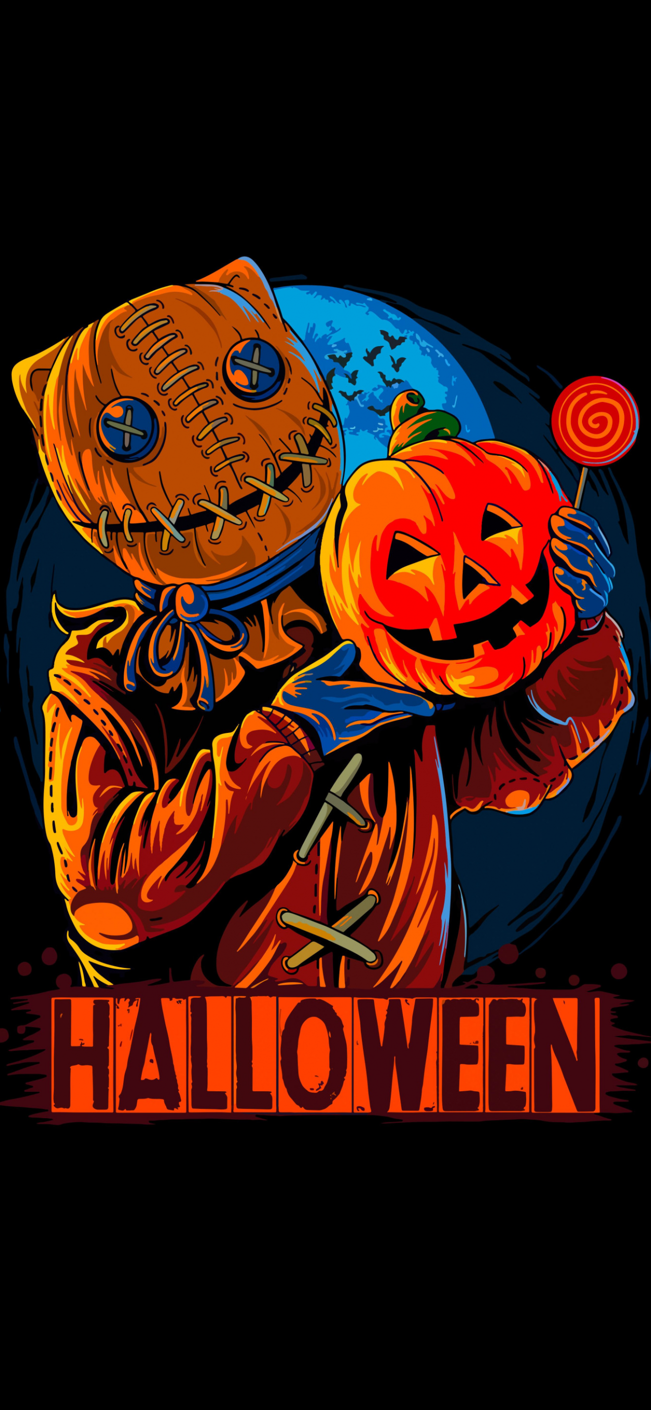 Halloween scarecrow Wallpaper 4K, Scary