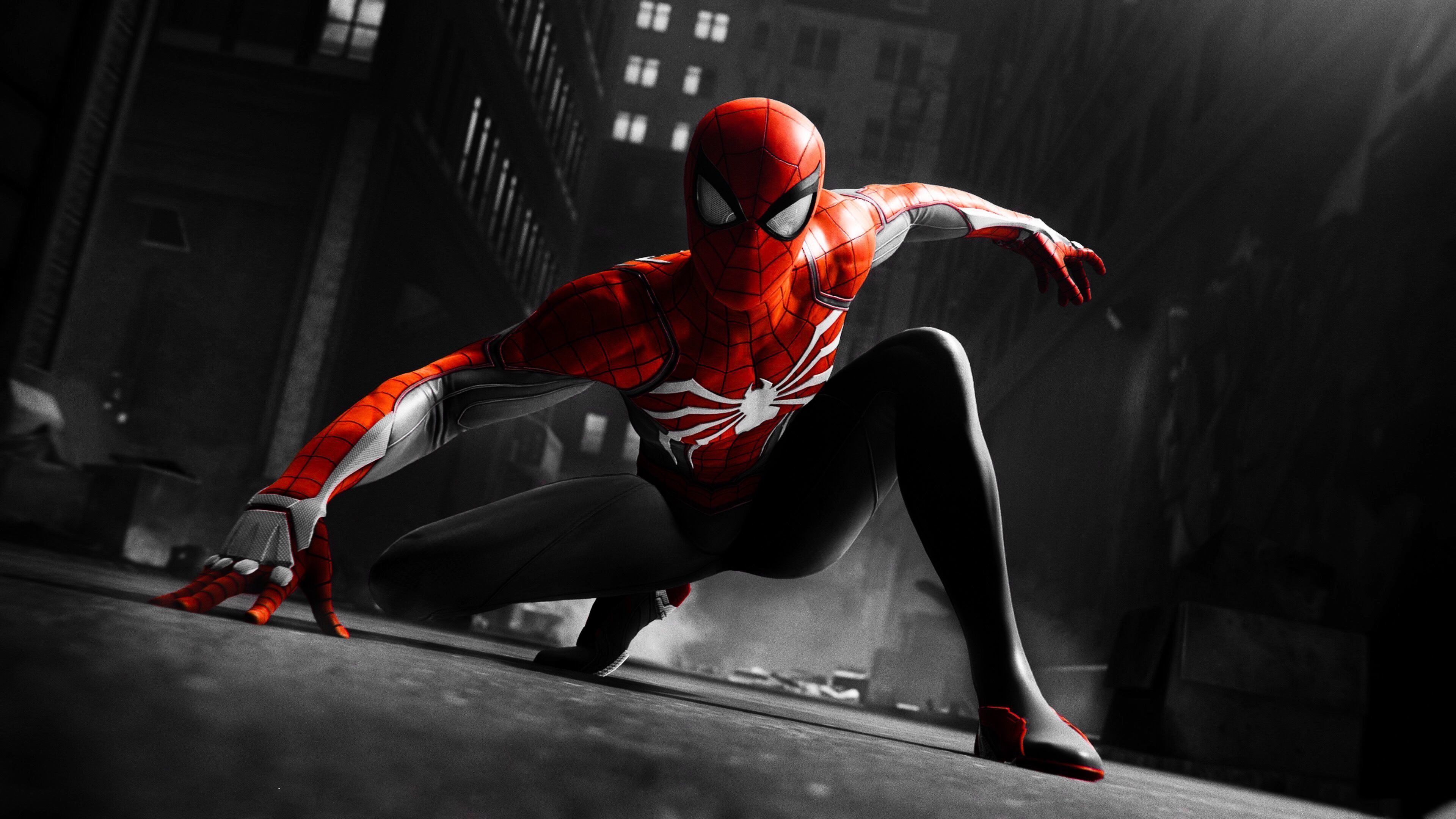 Download Wallpaper 3840x2160 Black And Red, Suit, Spider Man, Video Game 4k Wallpaper, Uhd Wallpaper, 16:9 Widescreen 3840x2160 HD Background, 16142