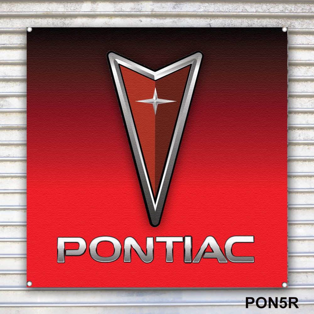 Pontiac Emblem Banner Sign Wall Art