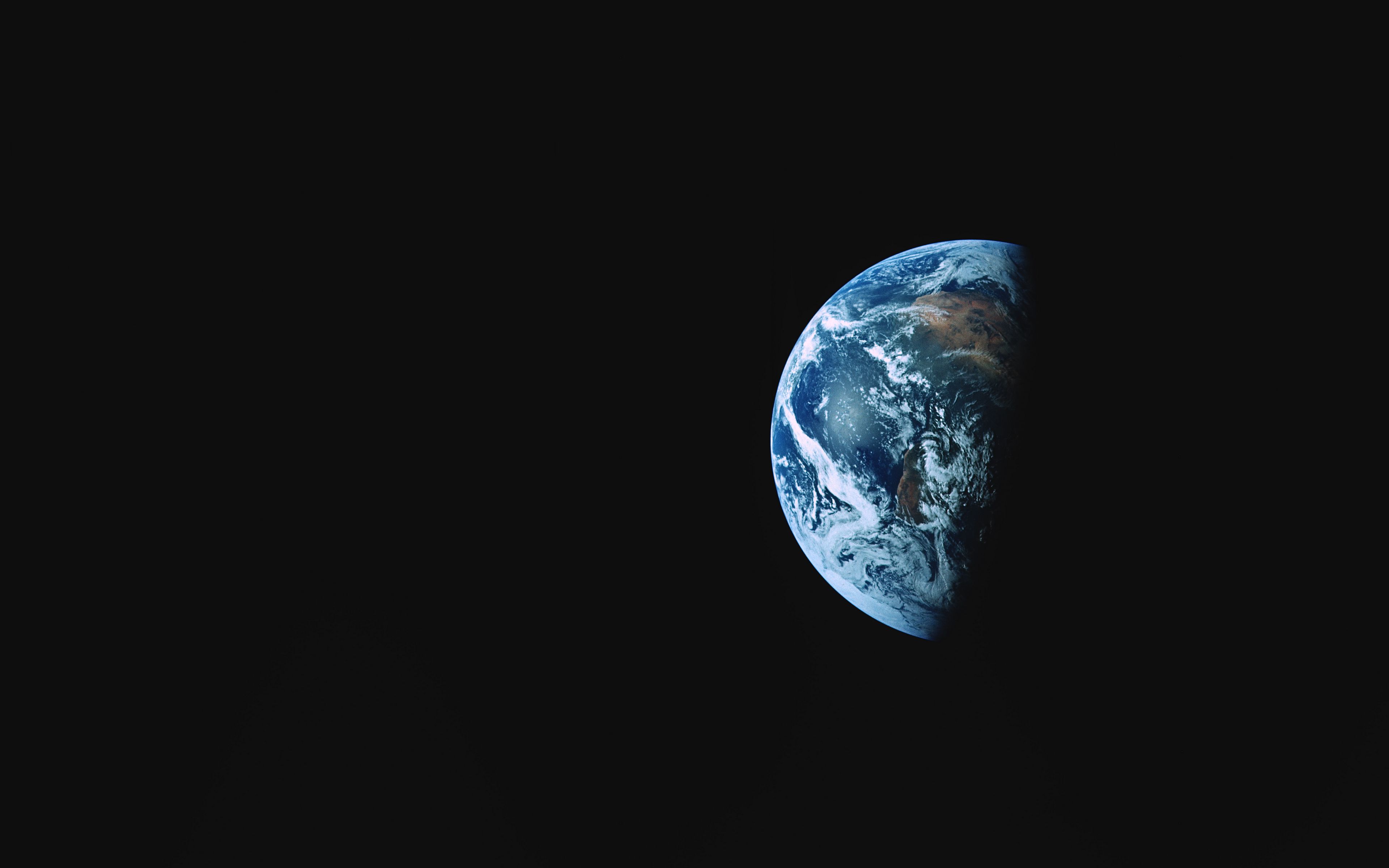 Download wallpaper 3840x2400 earth, planet, shadow, dark, space 4k ultra HD 16:10 HD background
