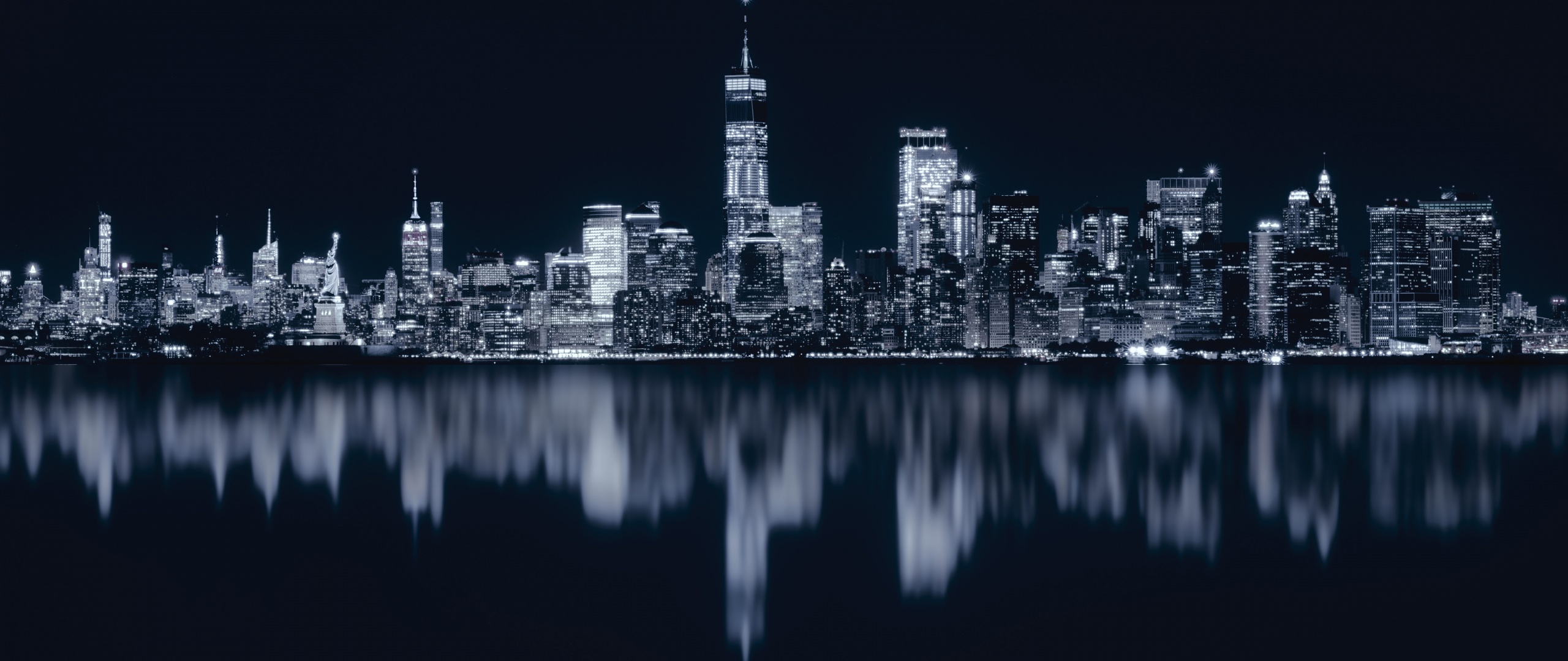 New York City Wallpaper 4K, Night, Cityscape, City lights