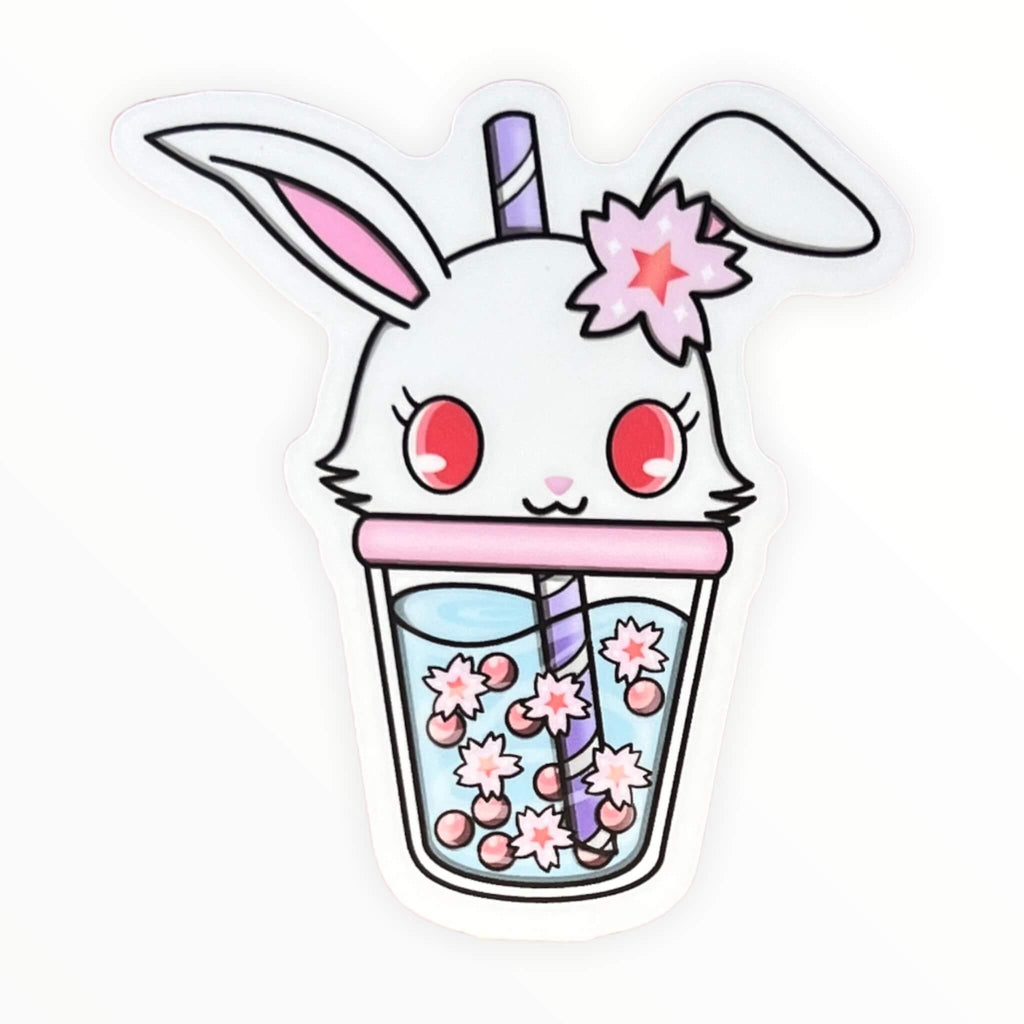 Cute Pet Bunny Boba Sticker