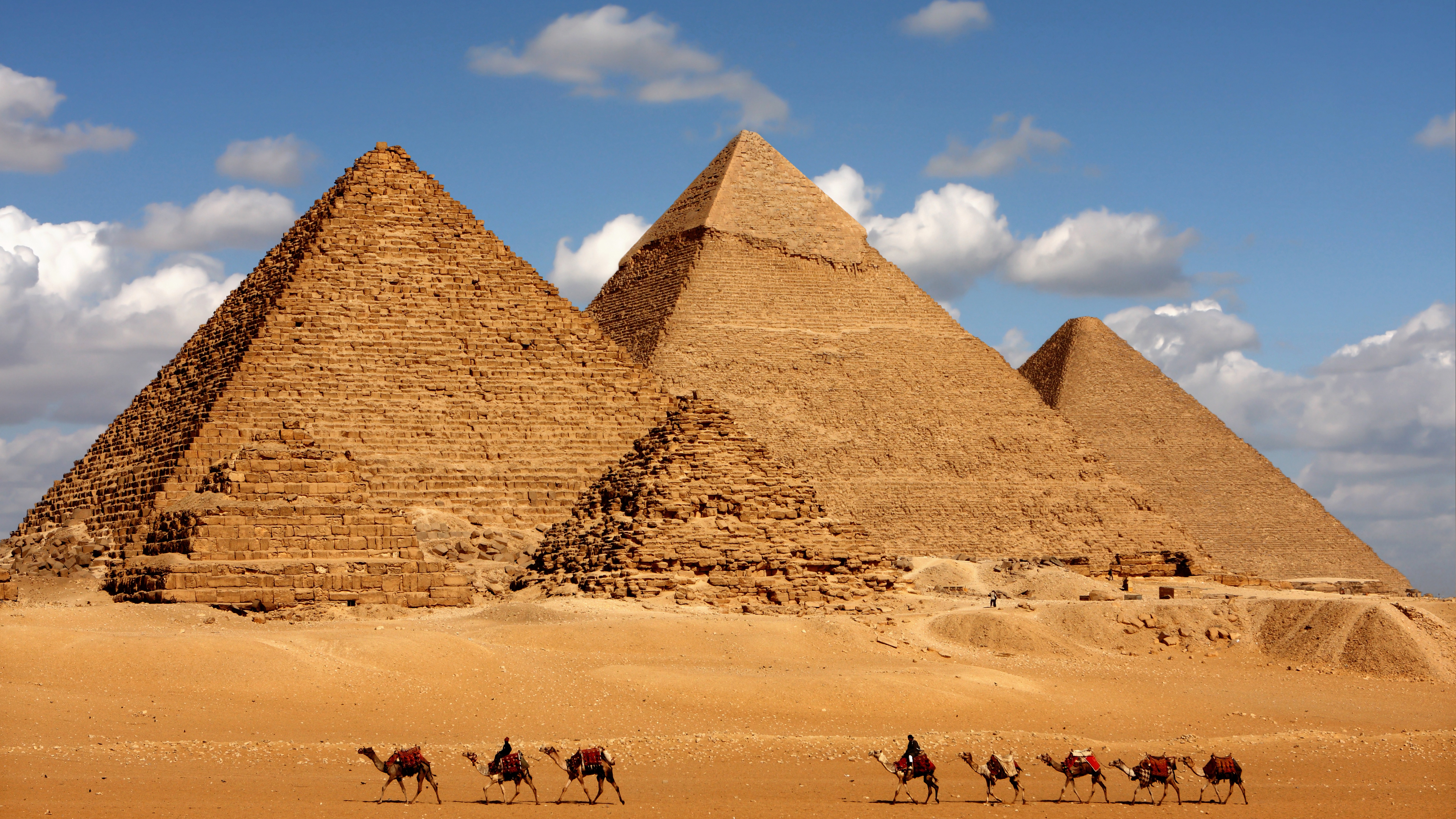 Wallpaper Egypt, pyramid, camel, 8k, Architecture