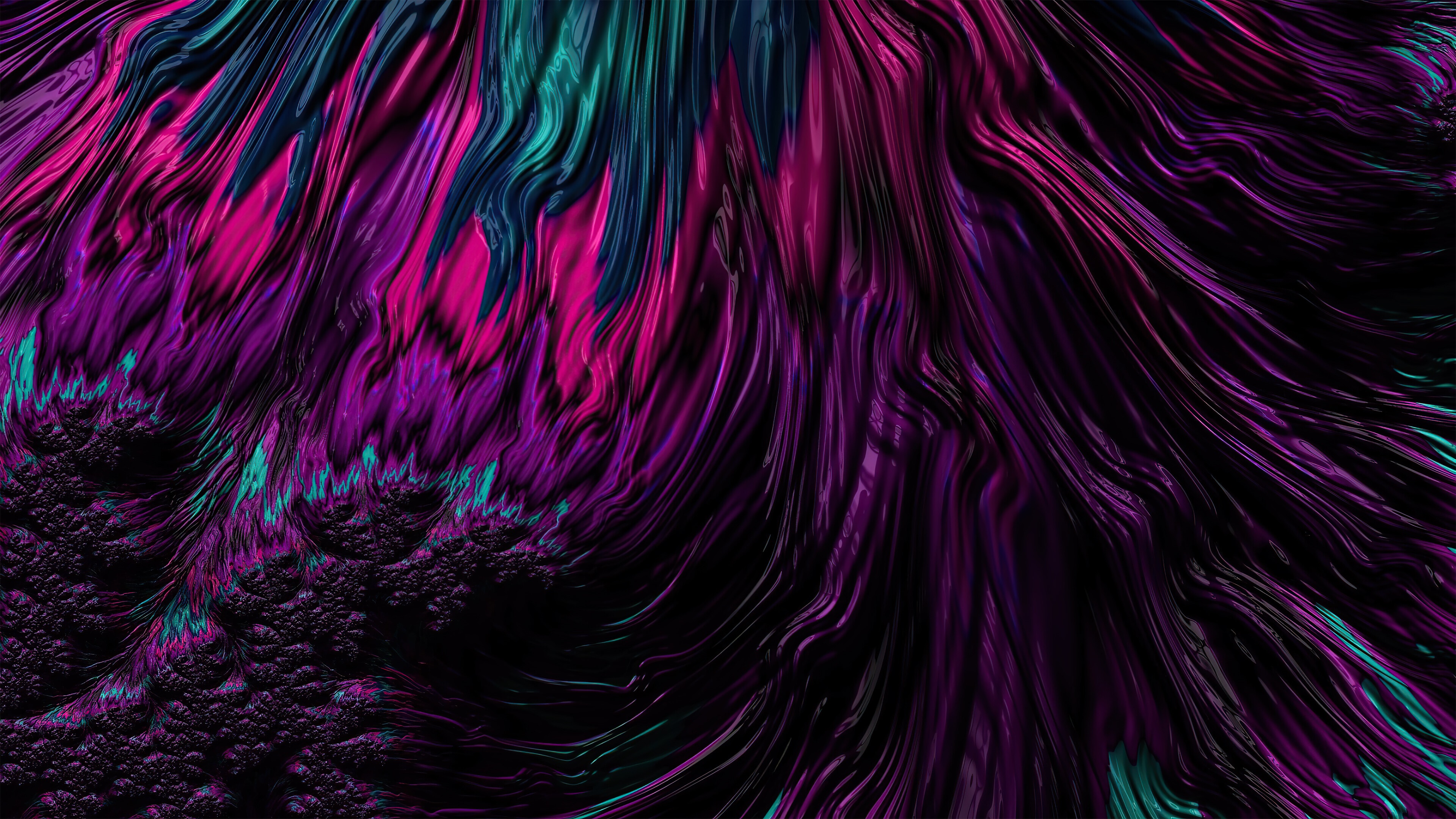 wallpaper, colorful, liquid, flow, abstract, digital art, 4k, HD Gallery HD Wallpaper