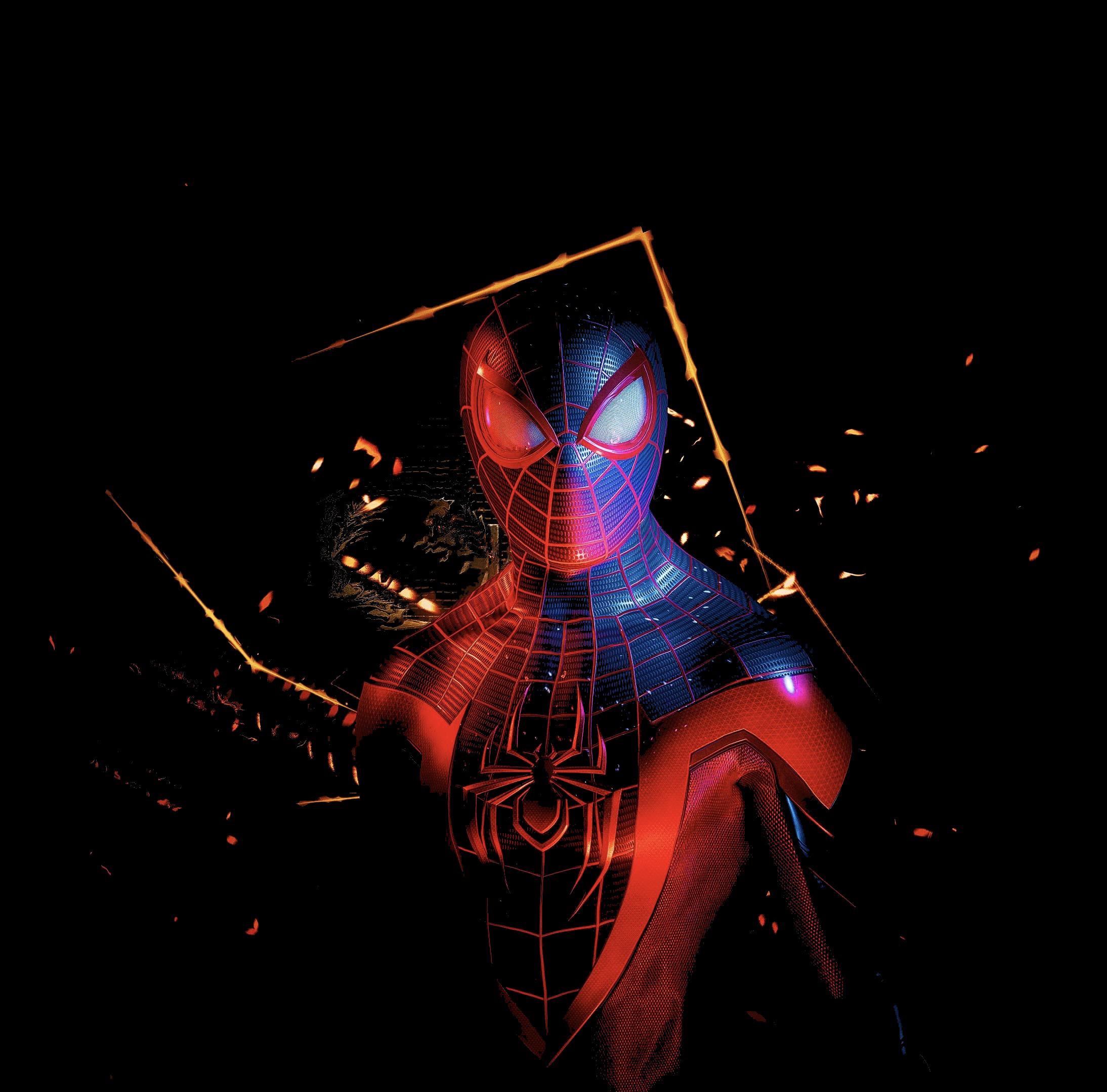 Wallpaper OLED, Spider Man, Darkness, Marvels Spider Man Miles Morales, Entertainment, Background Free Image