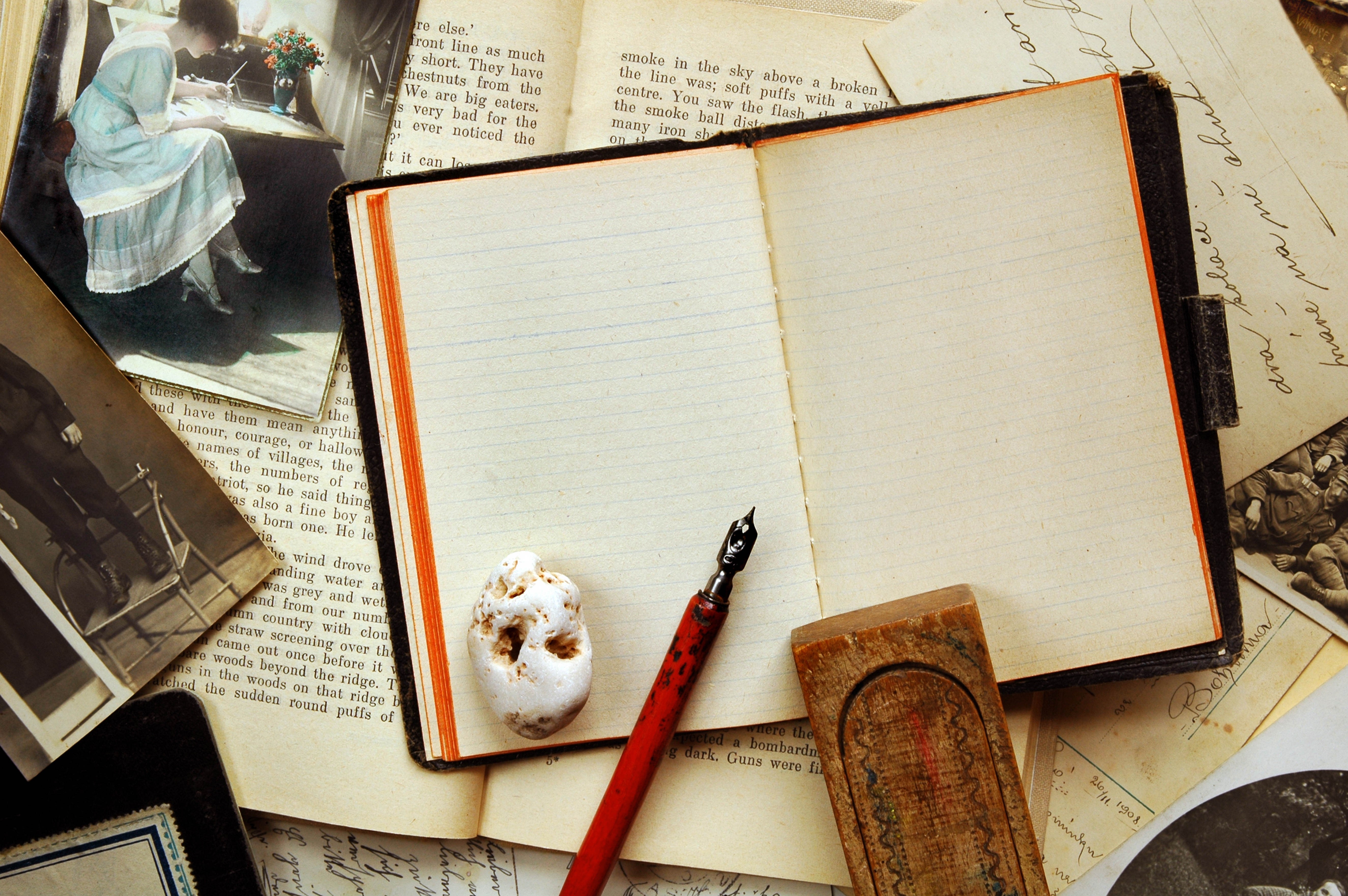 Table, Accessories, Old, Notebook, Pen Gallery HD Wallpaper