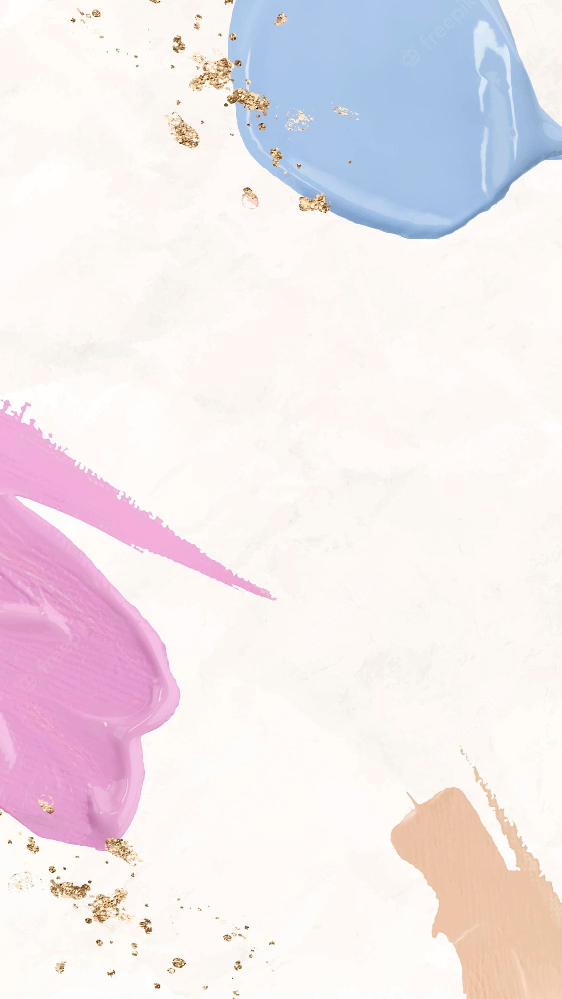 Free Vector. Pastel mobile wallpaper background vector, paint smudge texture