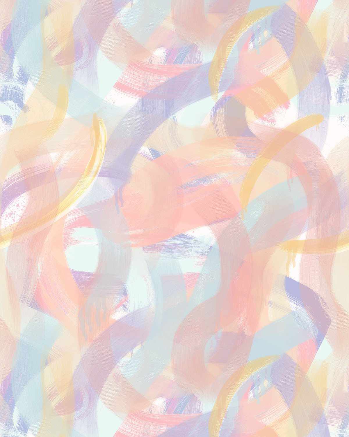 Pastel Paint Pot Fun Kids Wallpaper Peel & Stick Removable Wallpaper