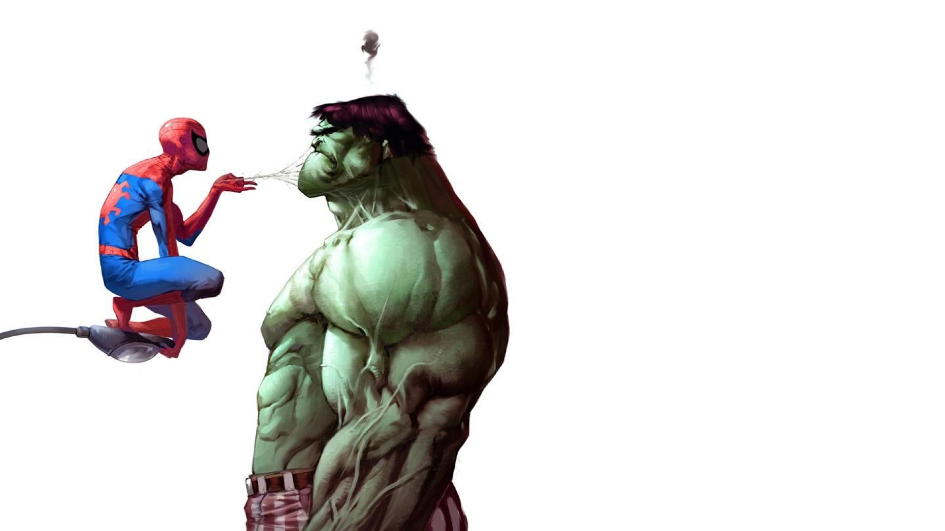Spiderman and Hulk, comic, comics desktop PC and Mac wallpaper
