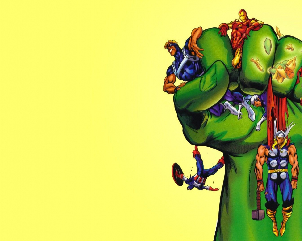 Download 1280x1024 Wallpaper Hulk Hand, Marvel Comics, Standard 5:4, Fullscreen, 1280x1024 HD Image, Background, 8745