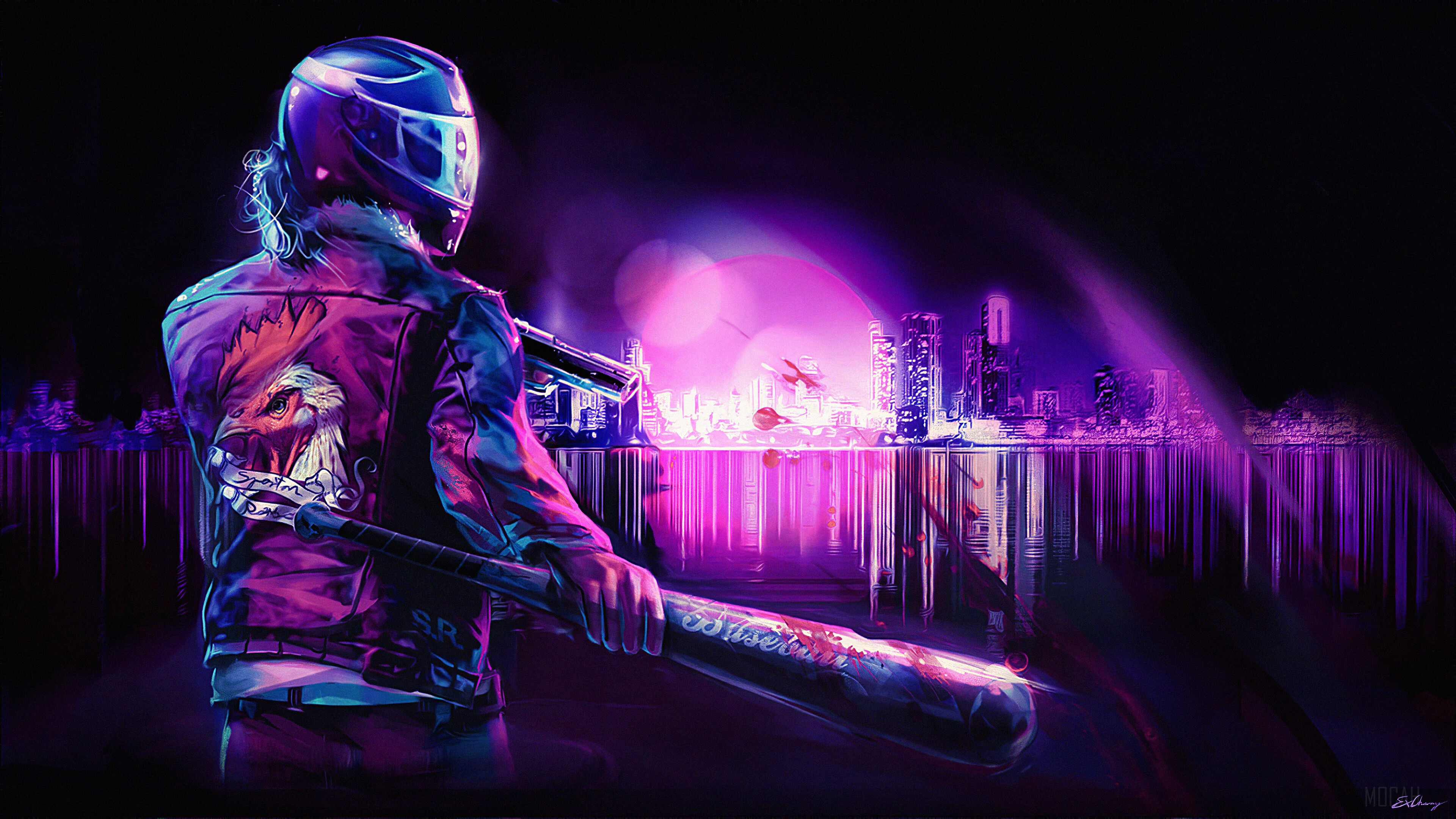 Retrowave, Hotline Miami, Video Game, Digital Art, Retrowave, Synthwave 4k Gallery HD Wallpaper