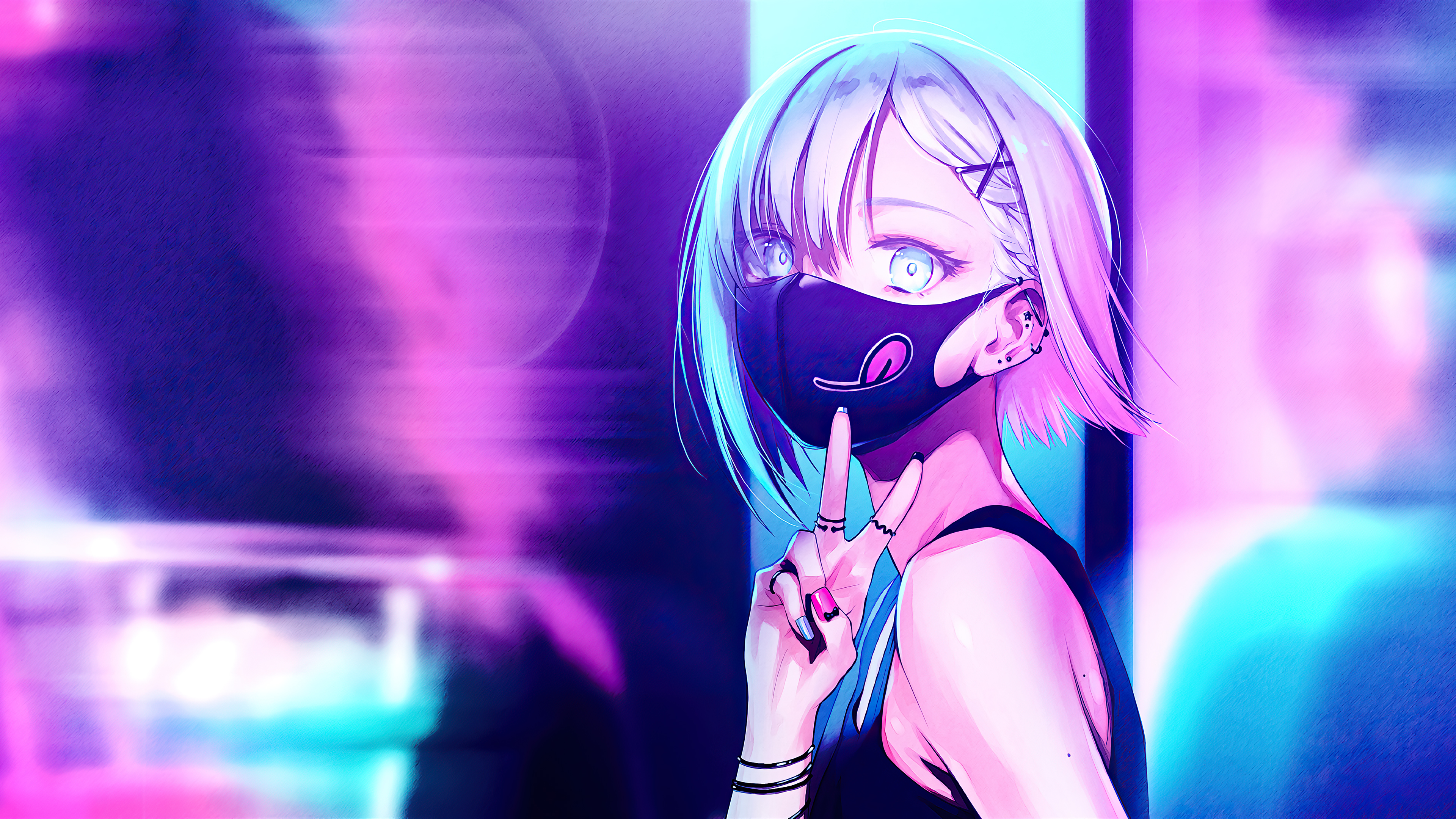 Anime with Mask Wallpaper