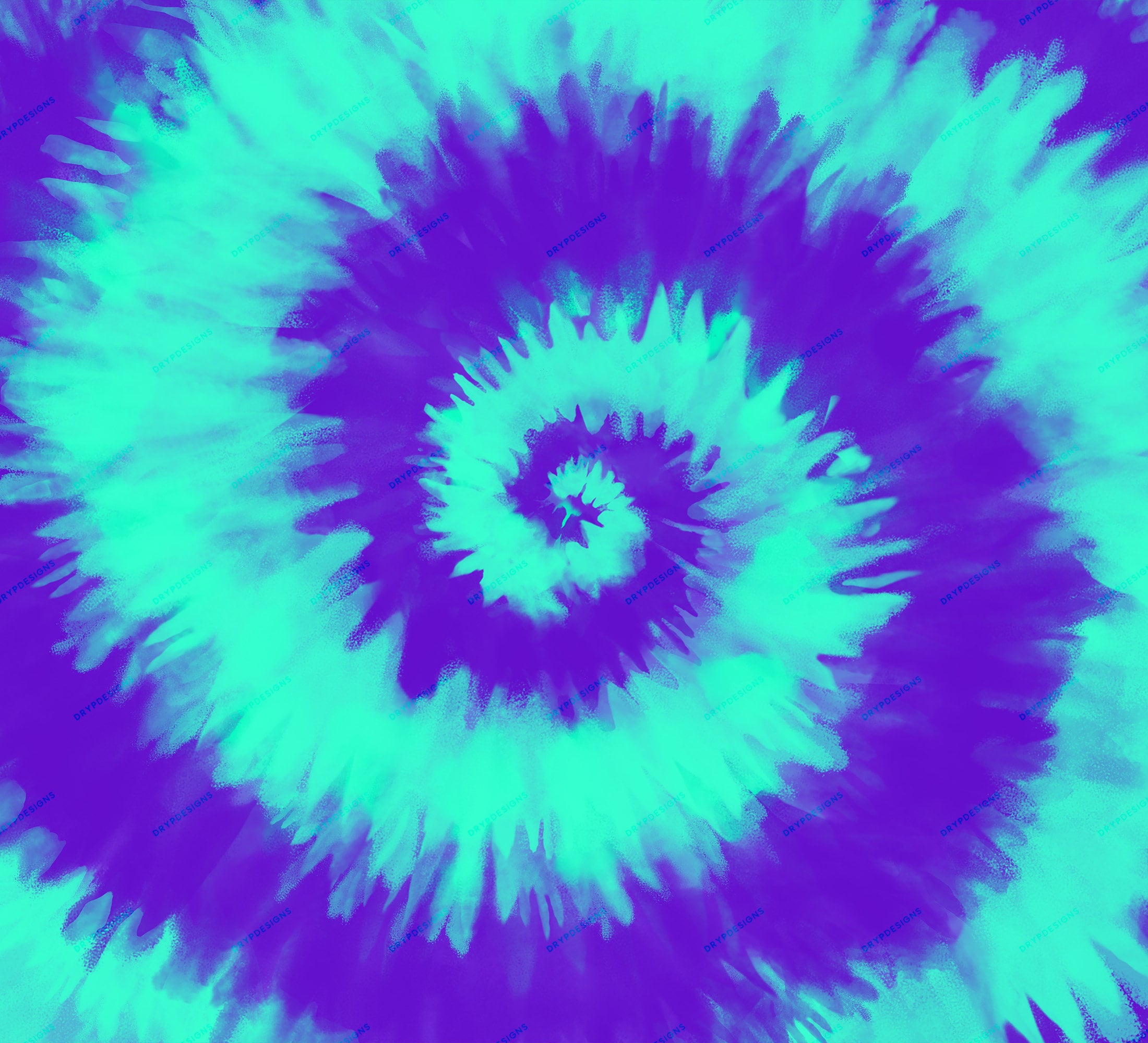 Purple Teal Tiedye Swirl Digital Paper Background Pattern